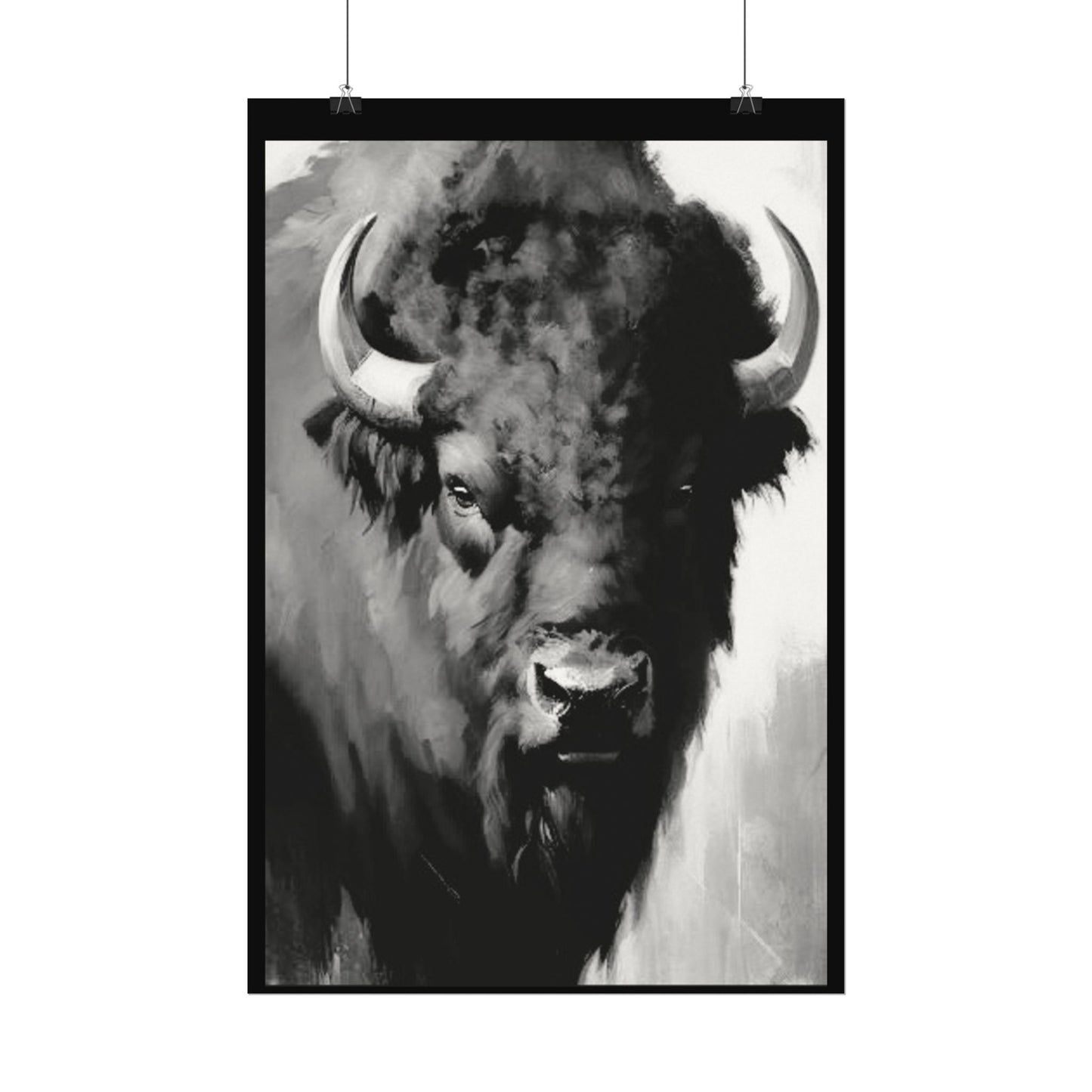 Buffalo Ridge – Western Textured Watercolor Matte Posters