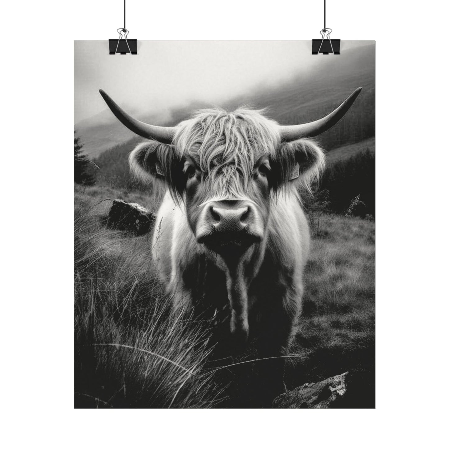 The Horned Guard – Western Textured Watercolor Matte Posters