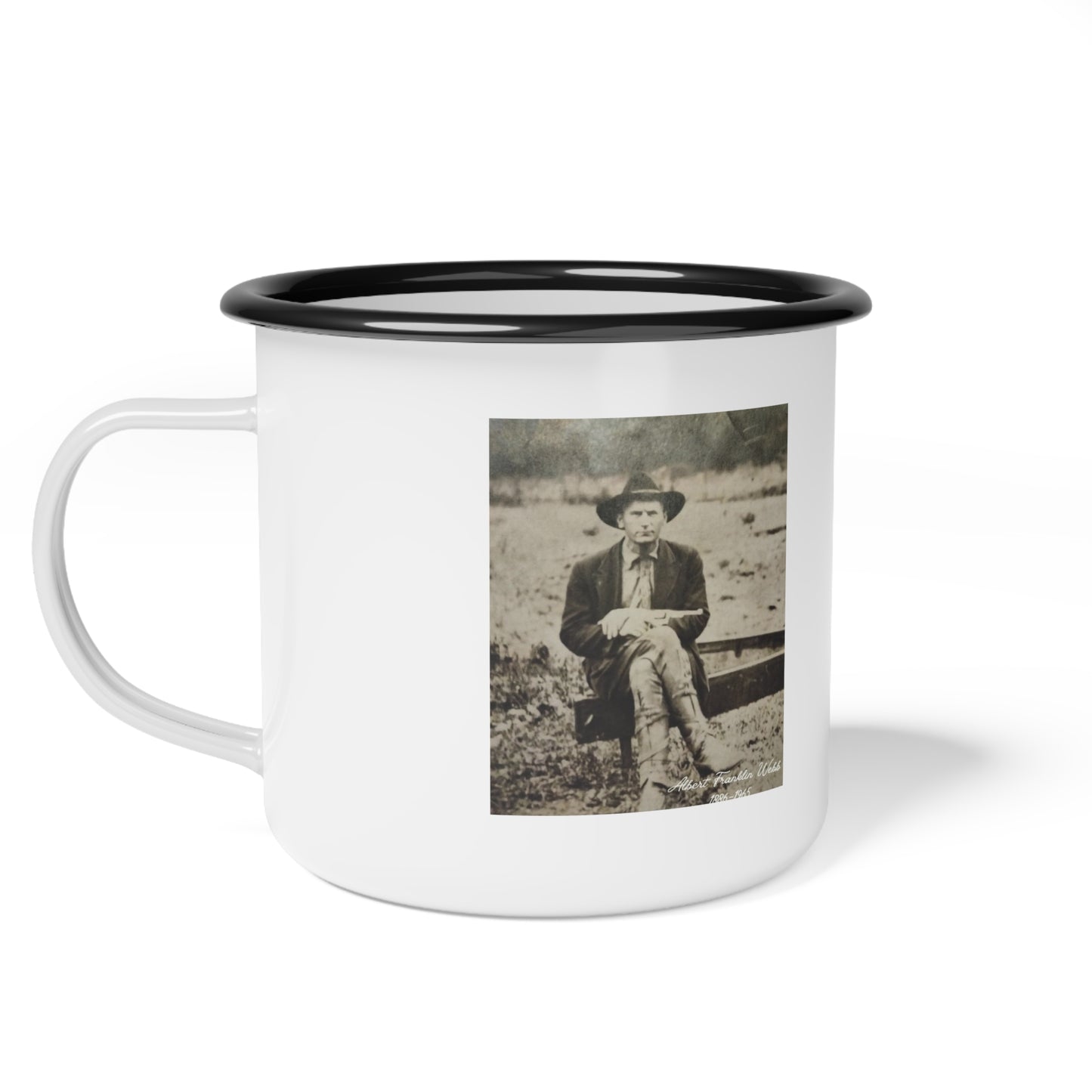 Outlaw Enamel Camp Cup | Camping Mug, Outdoor Travel Cup, Hiking Gift, Nature Lover Drinkware, Rustic Camping Decor