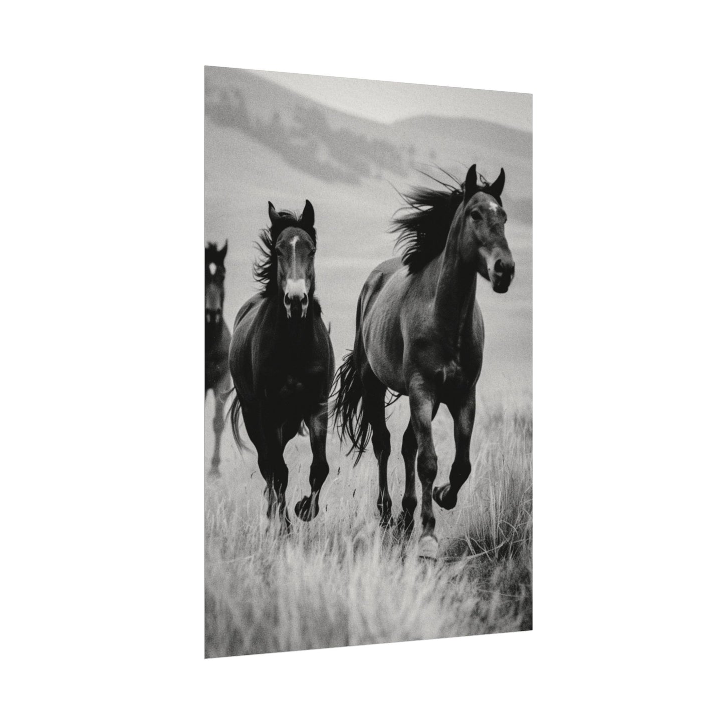 Running With Focus – Western Textured Watercolor Matte Posters