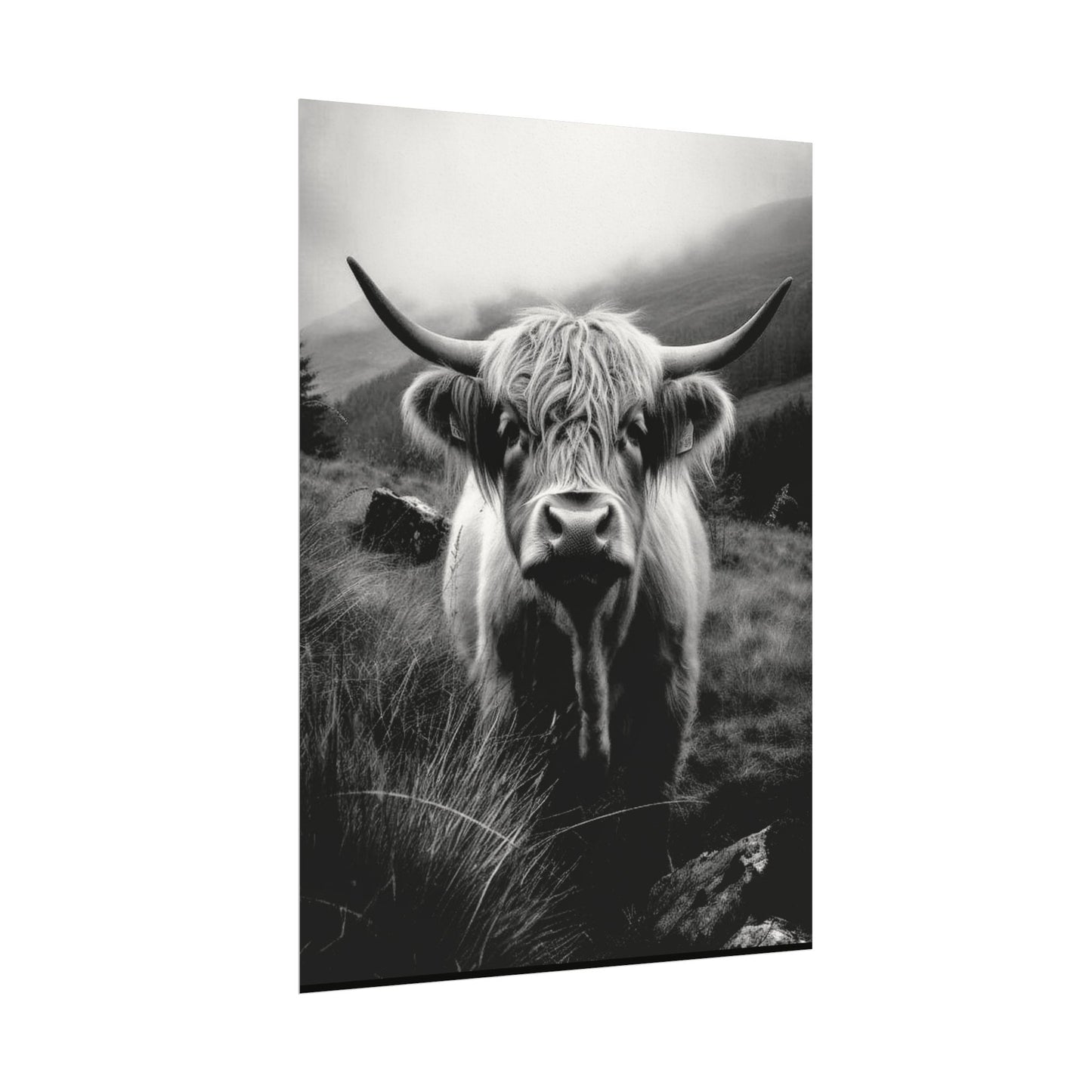 The Horned Guard – Western Textured Watercolor Matte Posters