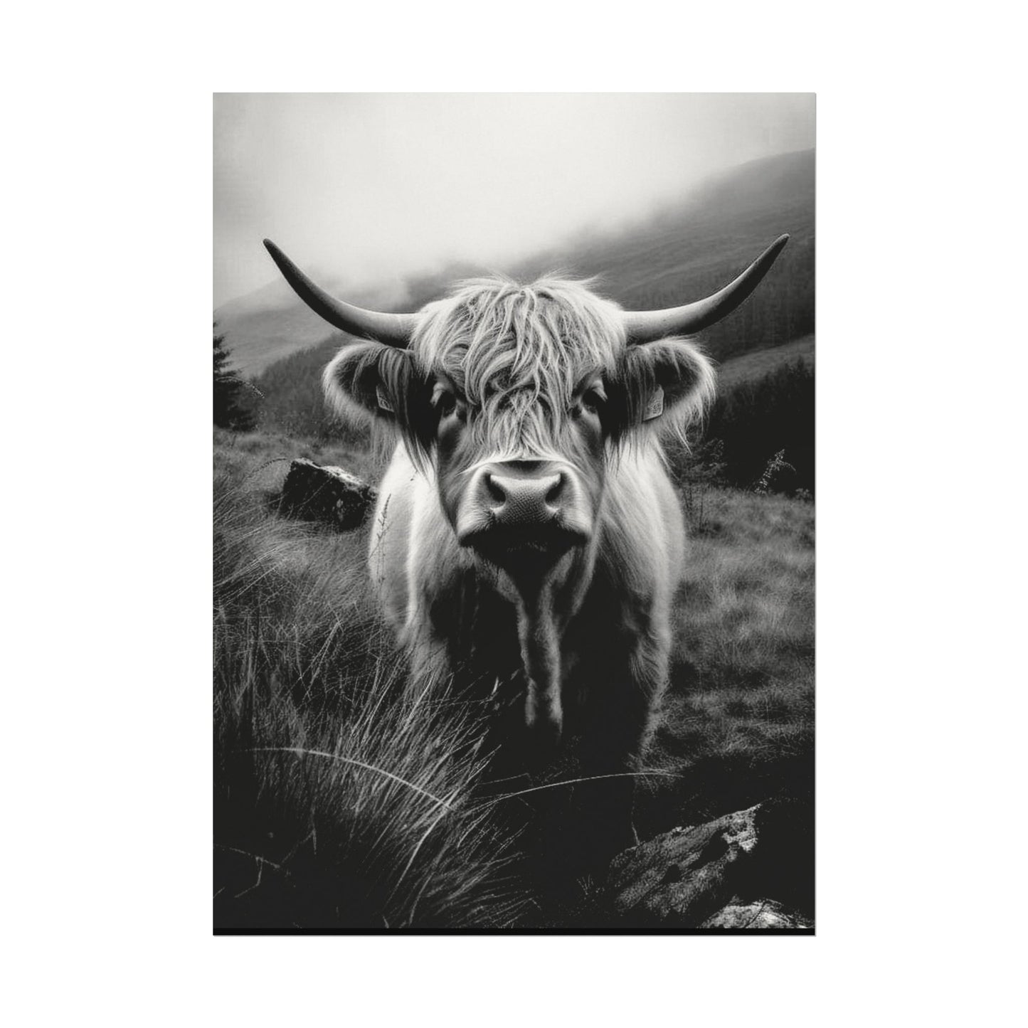 The Horned Guard – Western Textured Watercolor Matte Posters