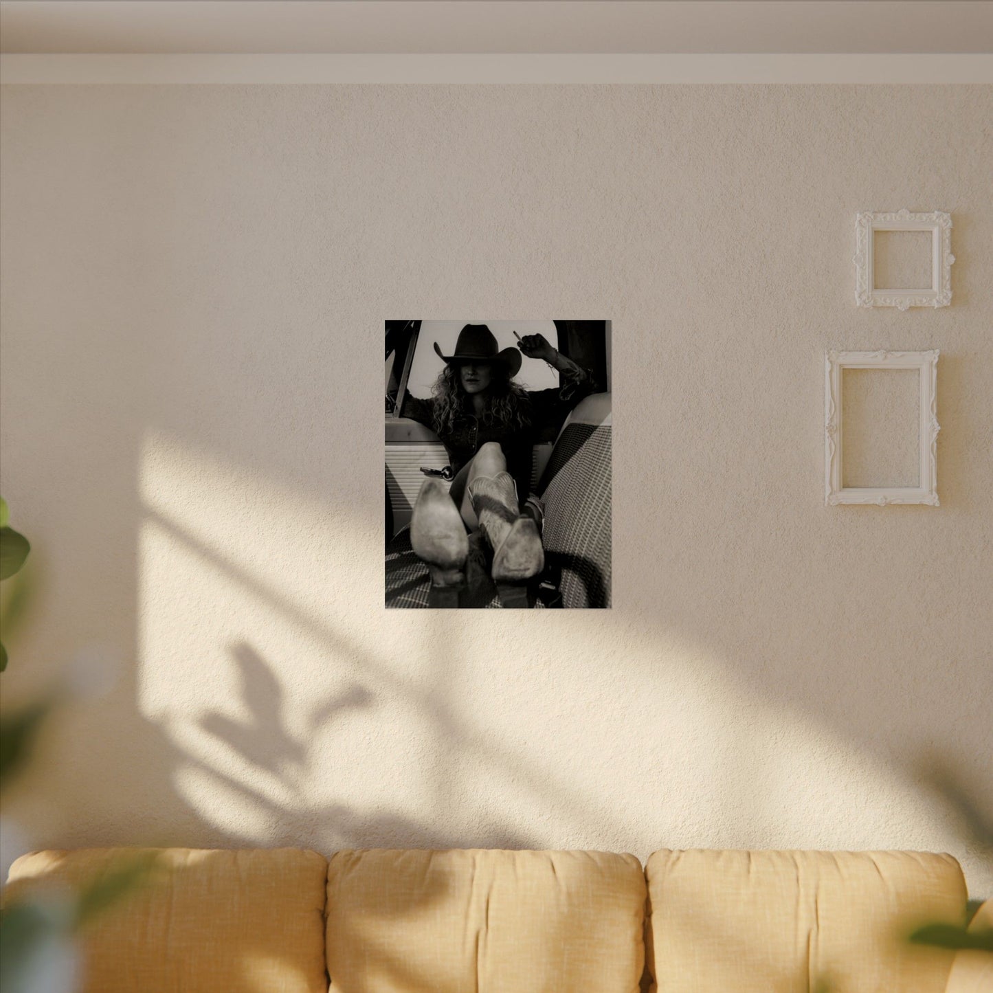 Whiskey Kissed Trouble – Western Textured Watercolor Matte Posters