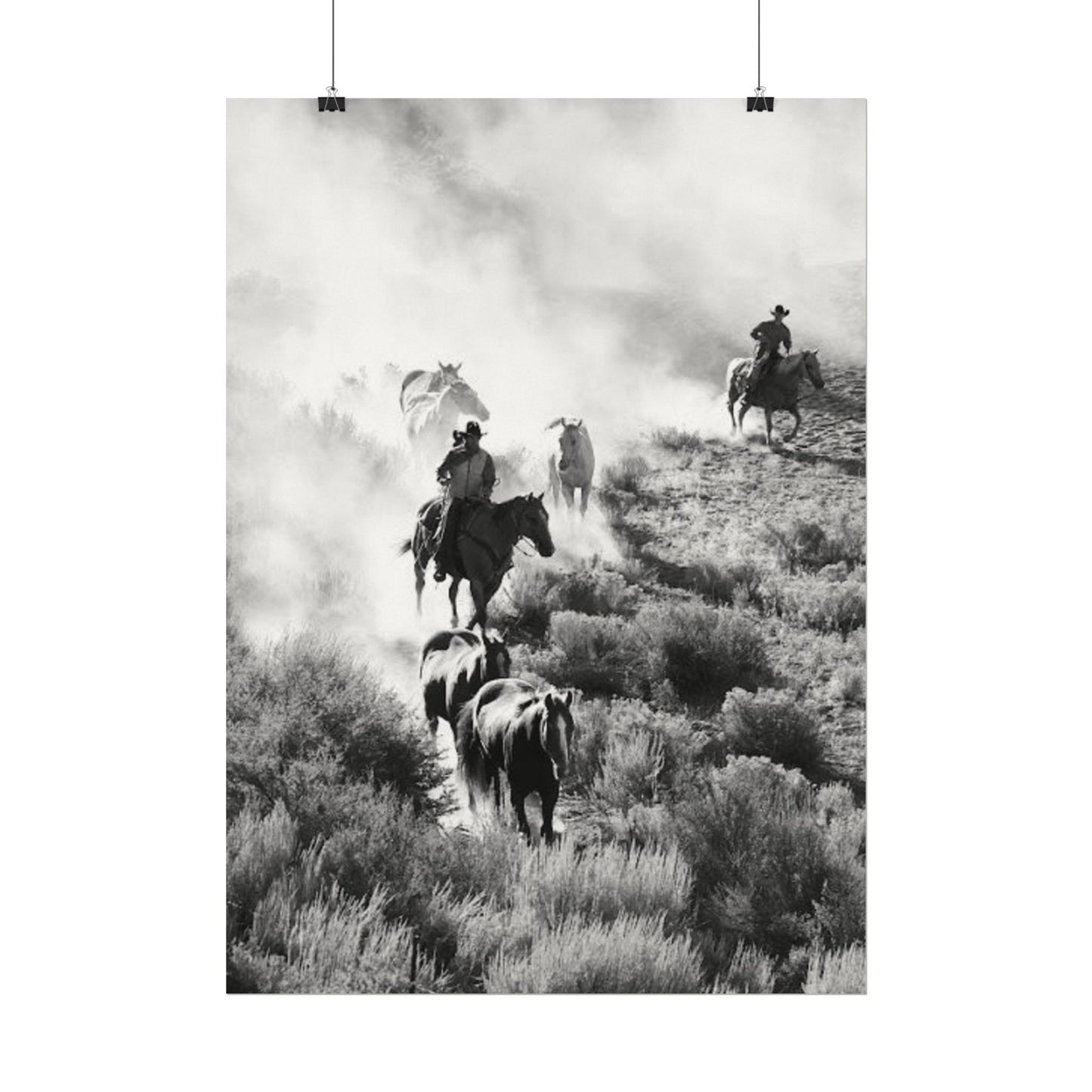 The Dusty Range – Western Textured Watercolor Matte Posters