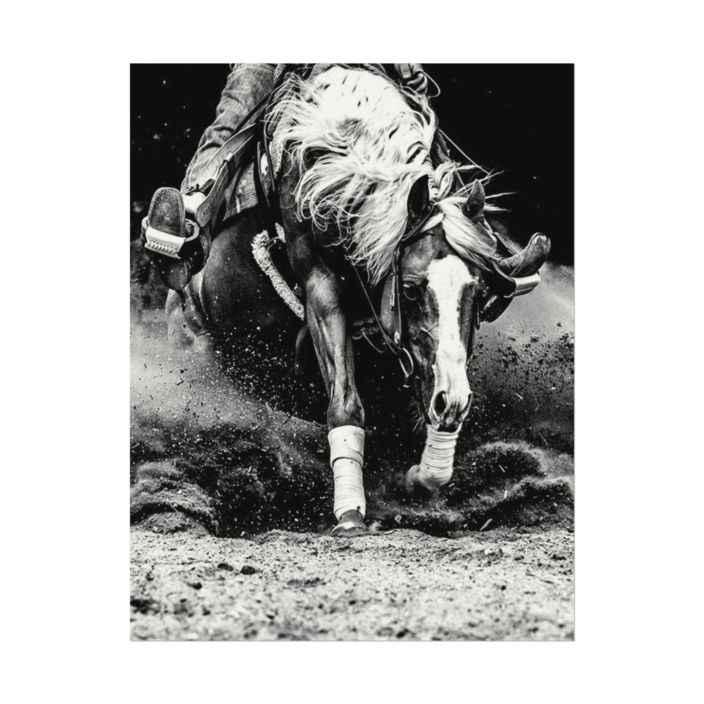 Burning The Barrel – Western Textured Watercolor Matte Posters