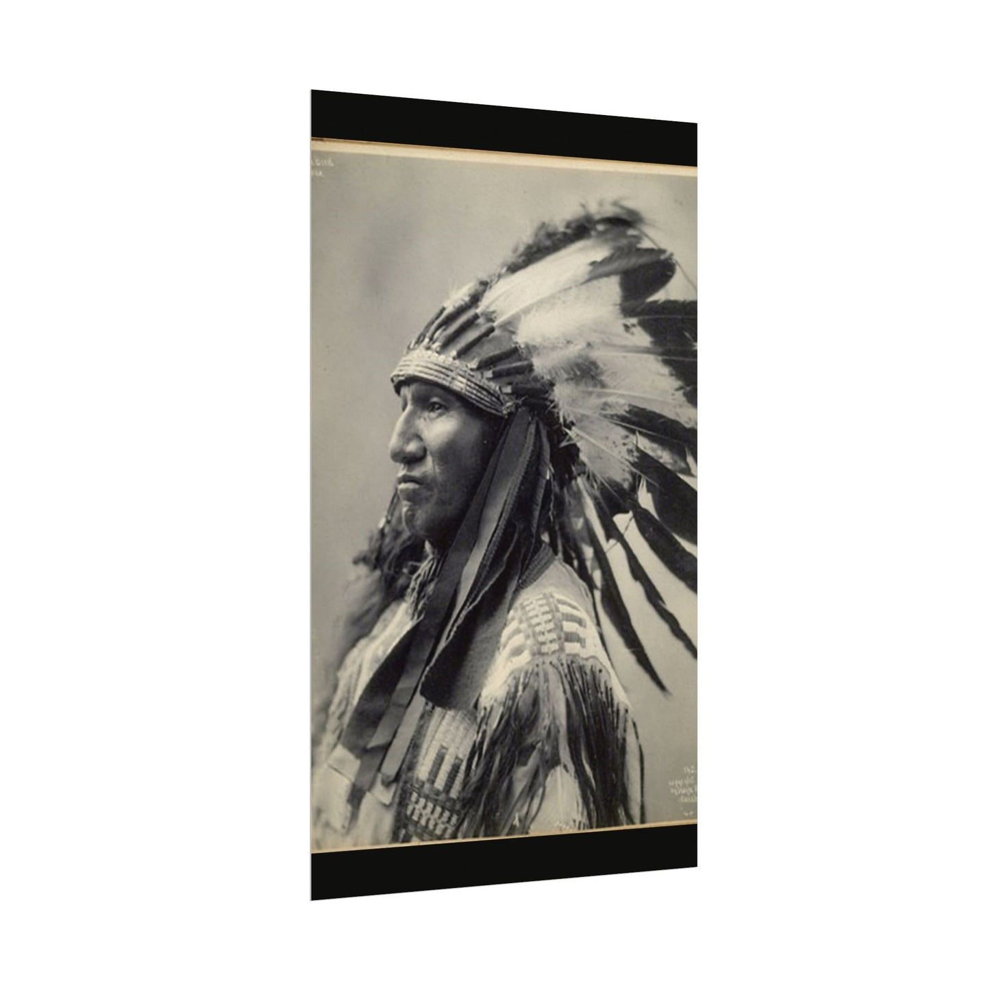 Black Rock Sioux – Western Textured Watercolor Matte Posters
