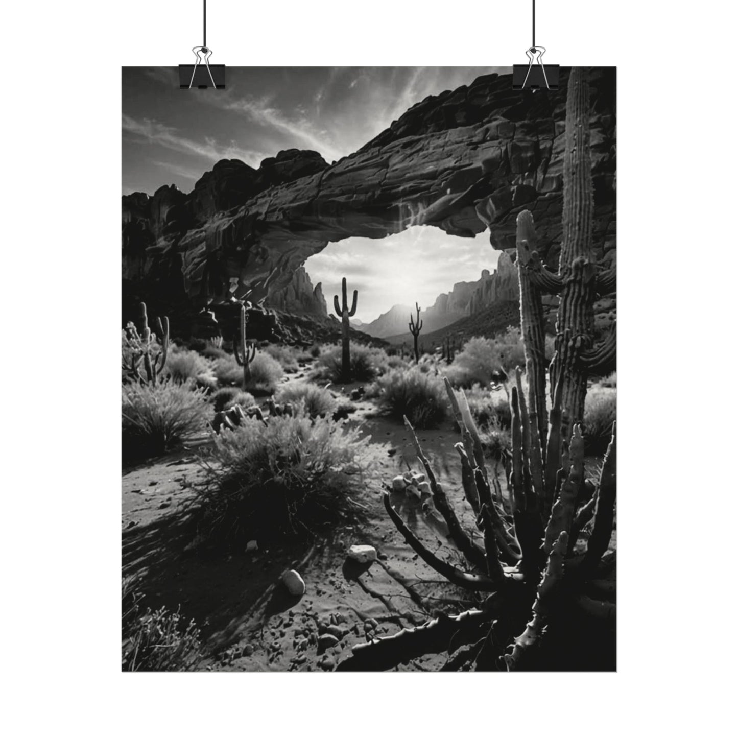 Desert Mornings – Western Textured Watercolor Matte Posters