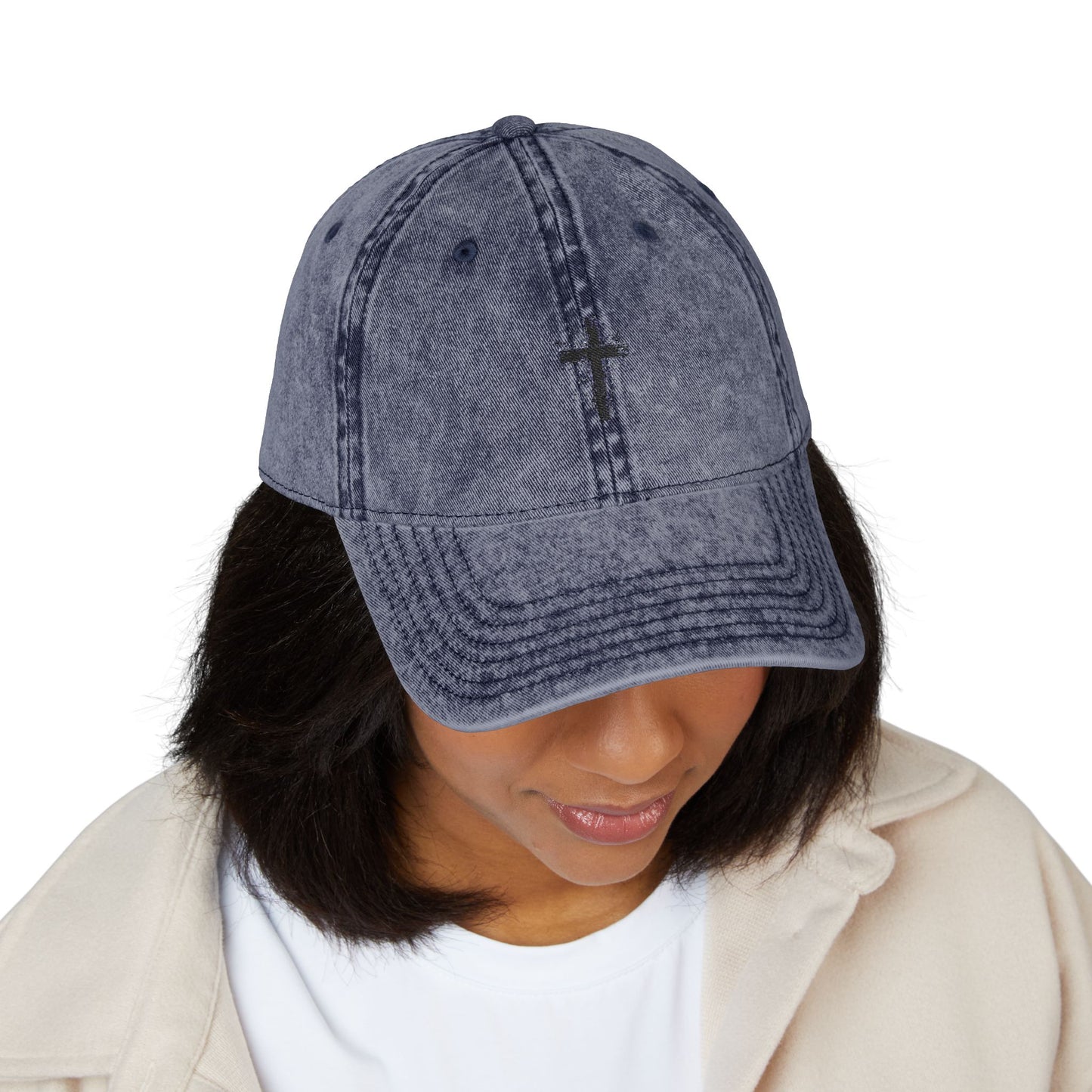 Cross Cap | Retro Embroidered Hat, Spiritual Gifts, Gifts for Everyone,  Christian