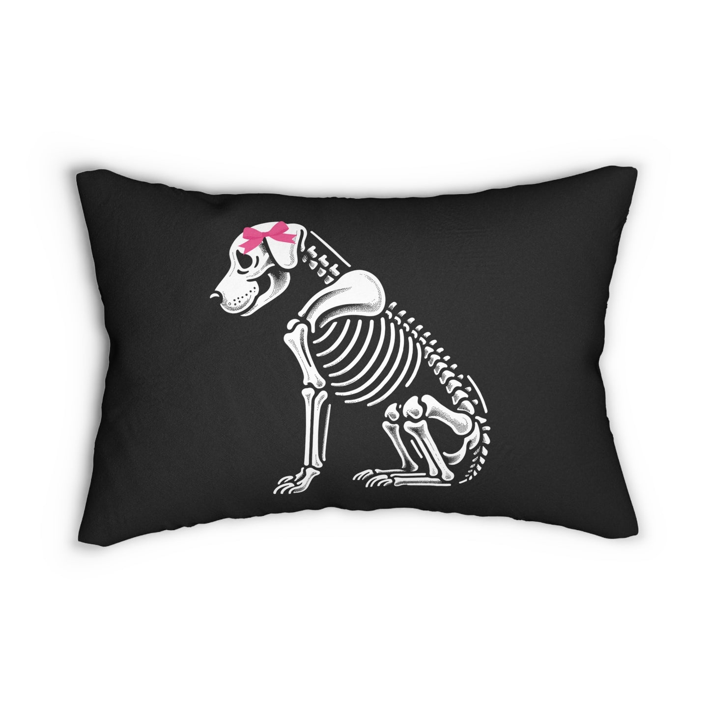 2 In 1 Skeleton Boy & Girl Dog Lumbar Pillow, Farmhouse Decor, Cozy Home Accent, Halloween, Unique Gift for Animal Lovers, Boho Cushion