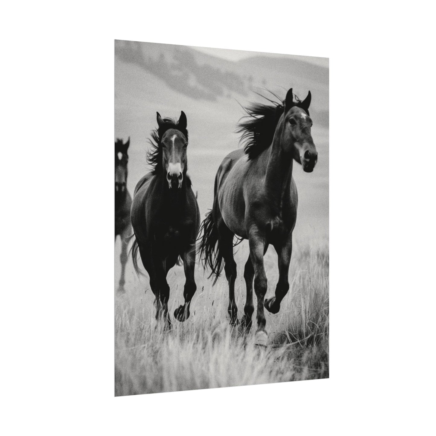 Running With Focus – Western Textured Watercolor Matte Posters