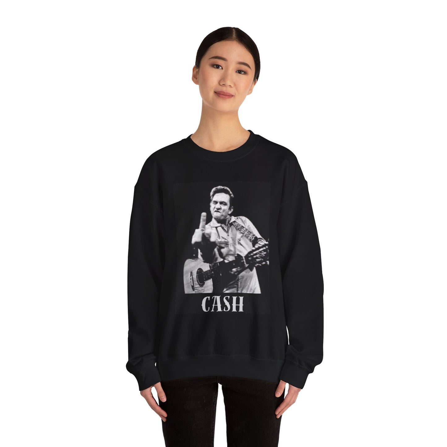 Vintage Cash Crewneck Sweatshirt | Retro Music Apparel, Rock Lover Gift, Unisex Cozy Top, Perfect for Concerts