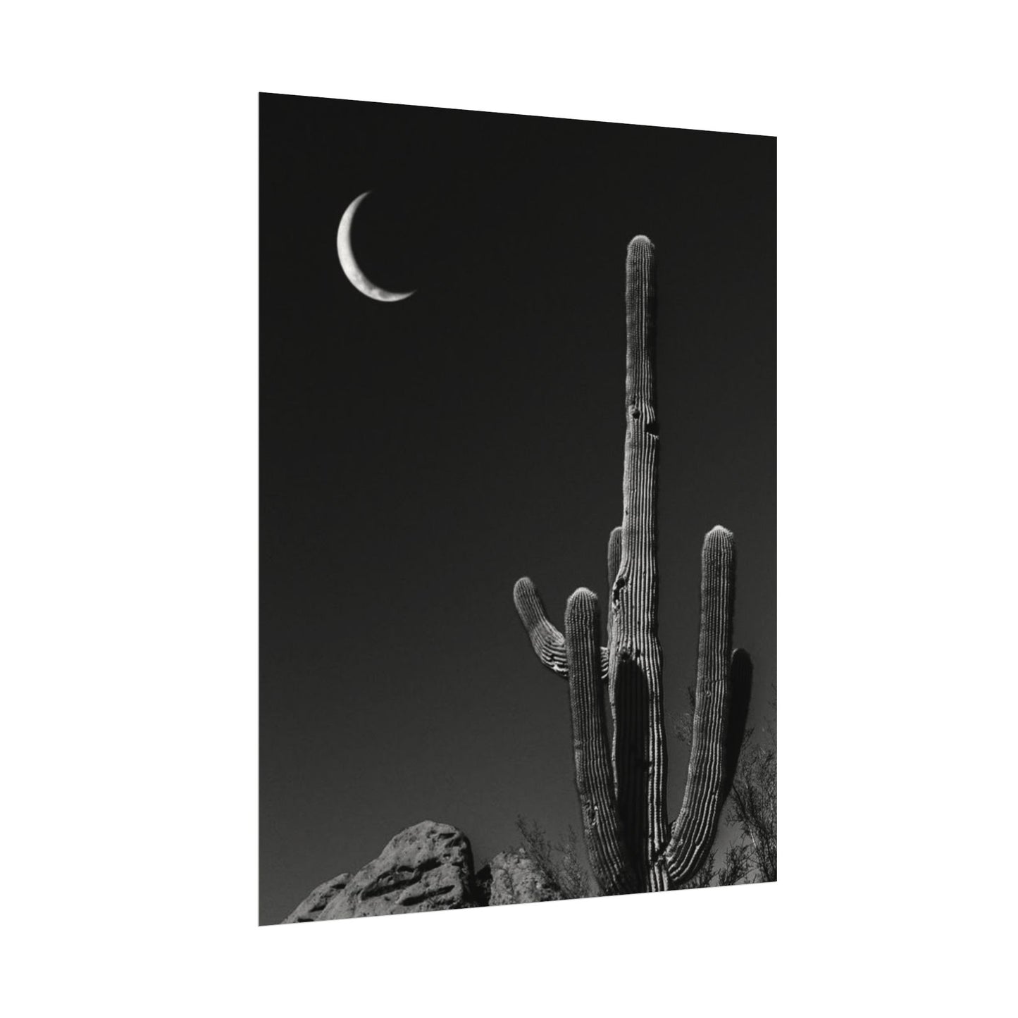 Desert Night Sky– Western Textured Watercolor Matte Posters