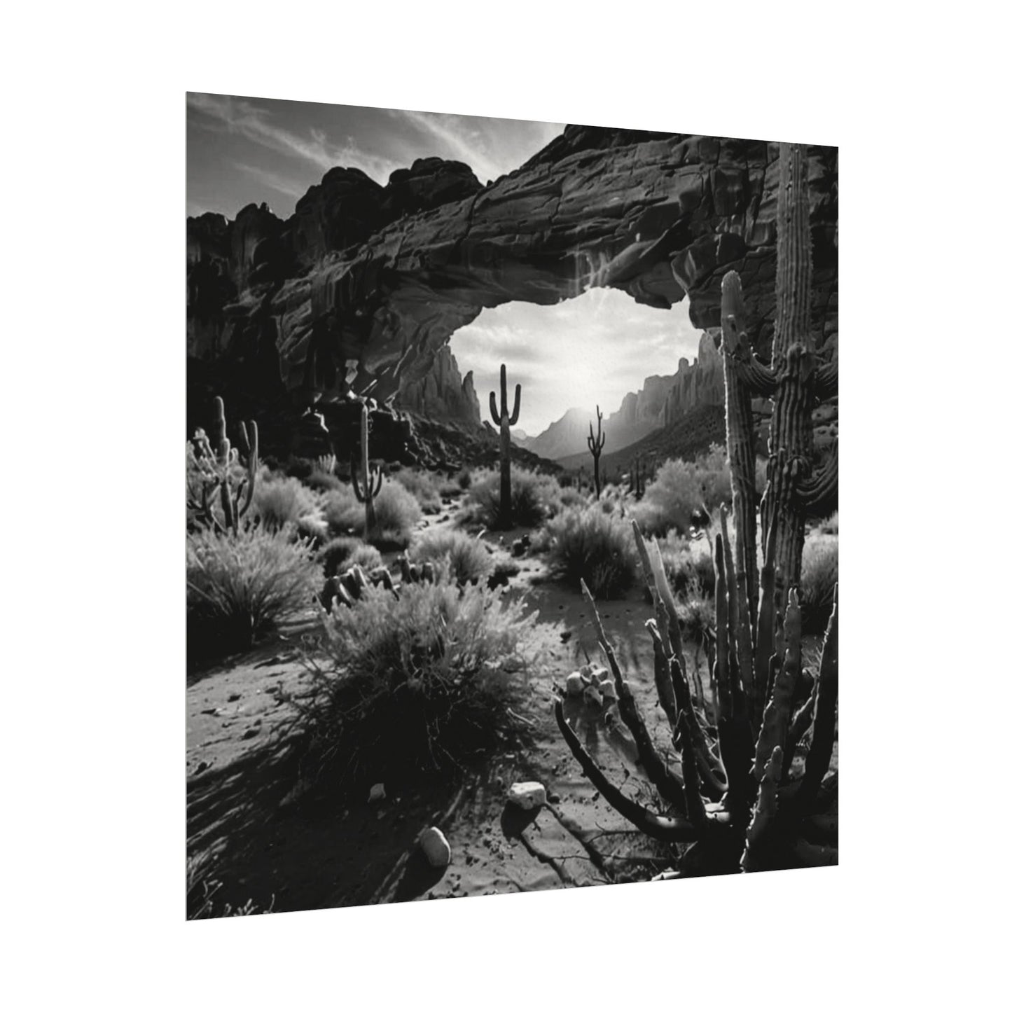 Desert Mornings – Western Textured Watercolor Matte Posters