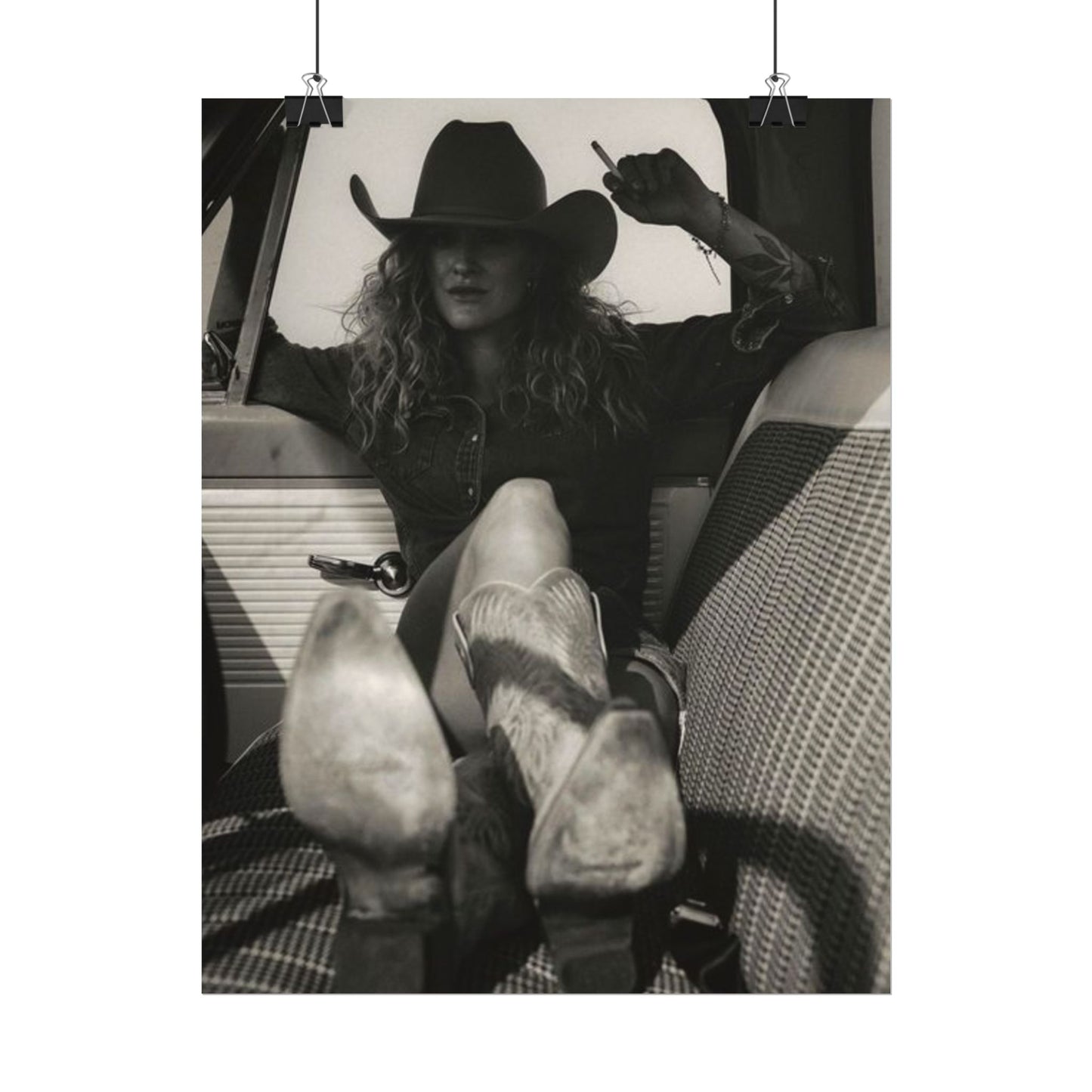 Whiskey Kissed Trouble – Western Textured Watercolor Matte Posters