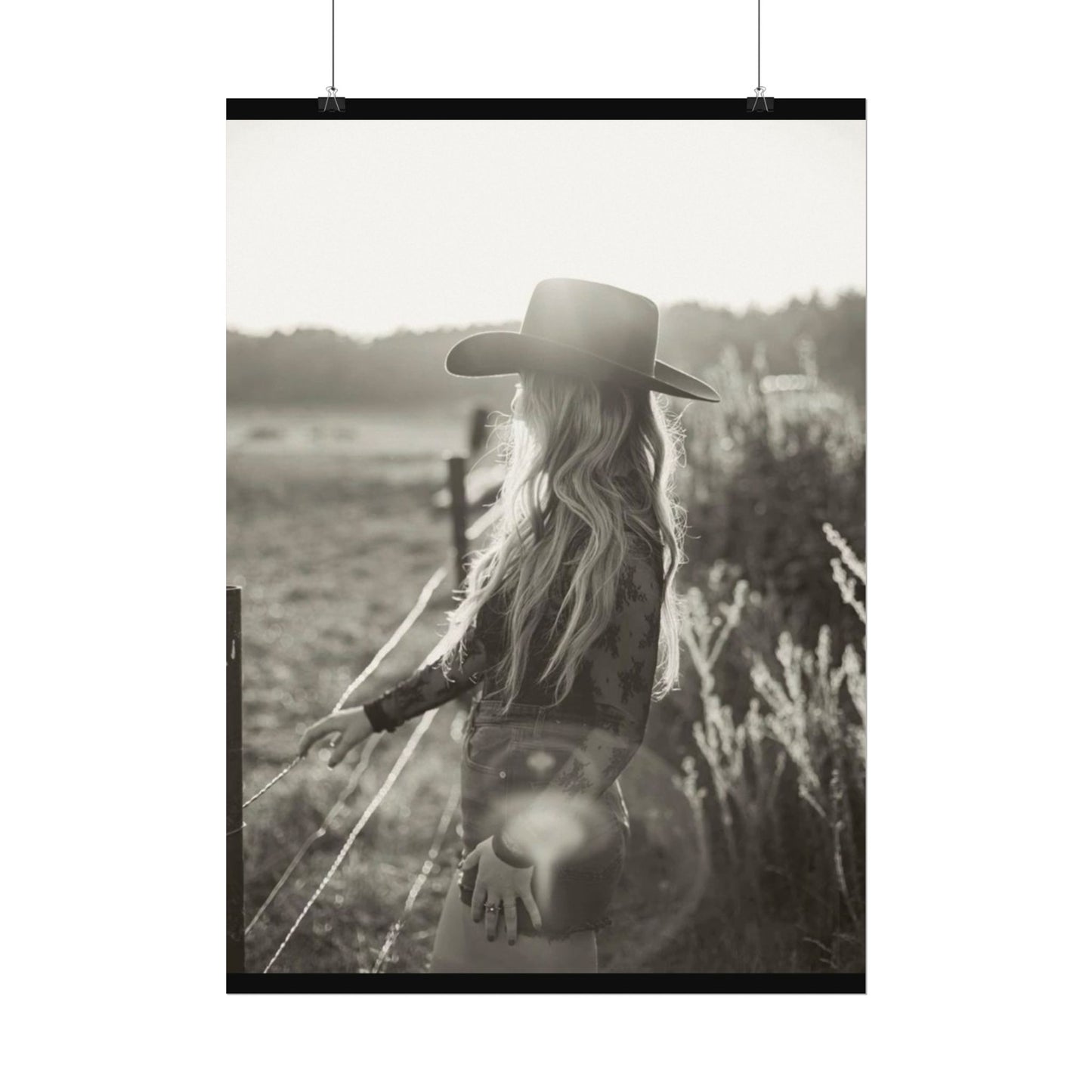 Mornings Gaze– Western Textured Watercolor Matte Posters