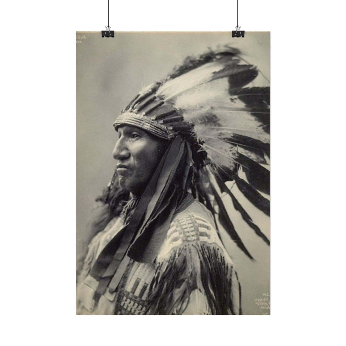 Black Rock Sioux – Western Textured Watercolor Matte Posters