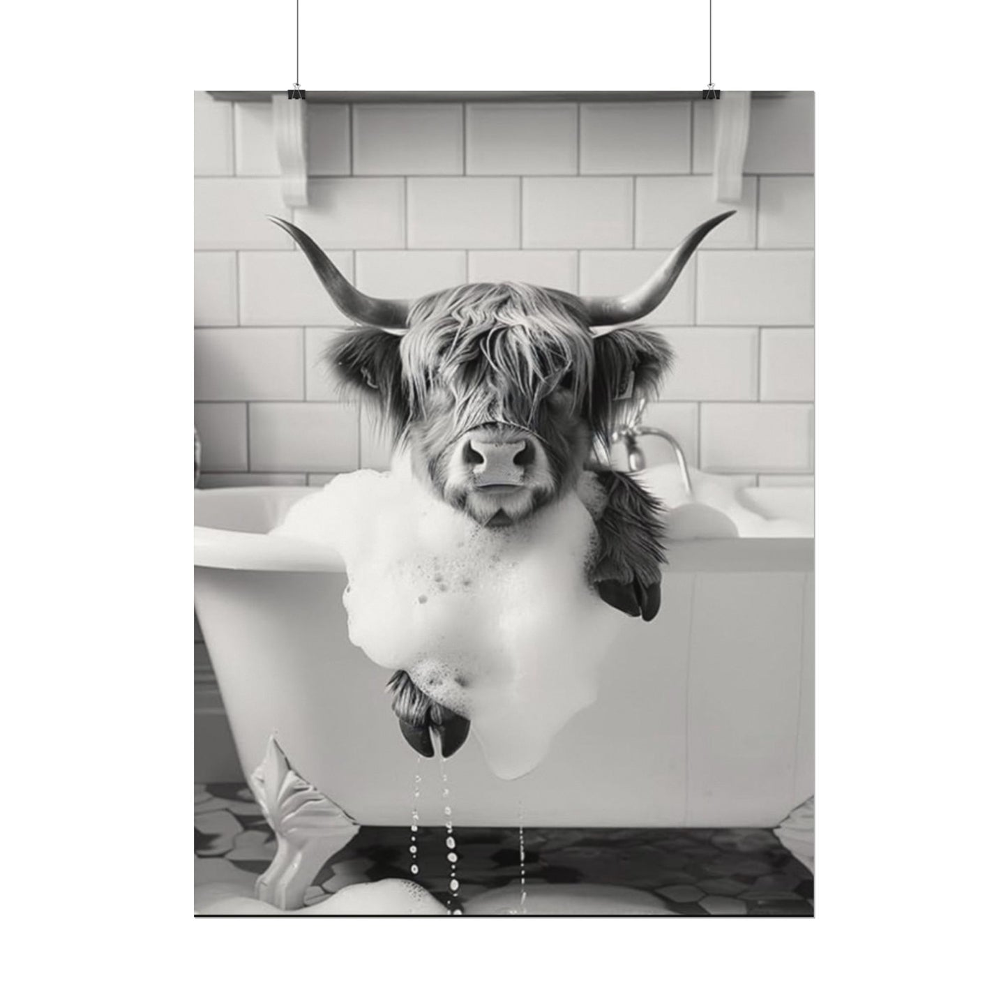 Hoofs & Suds – Western Textured Watercolor Matte Posters