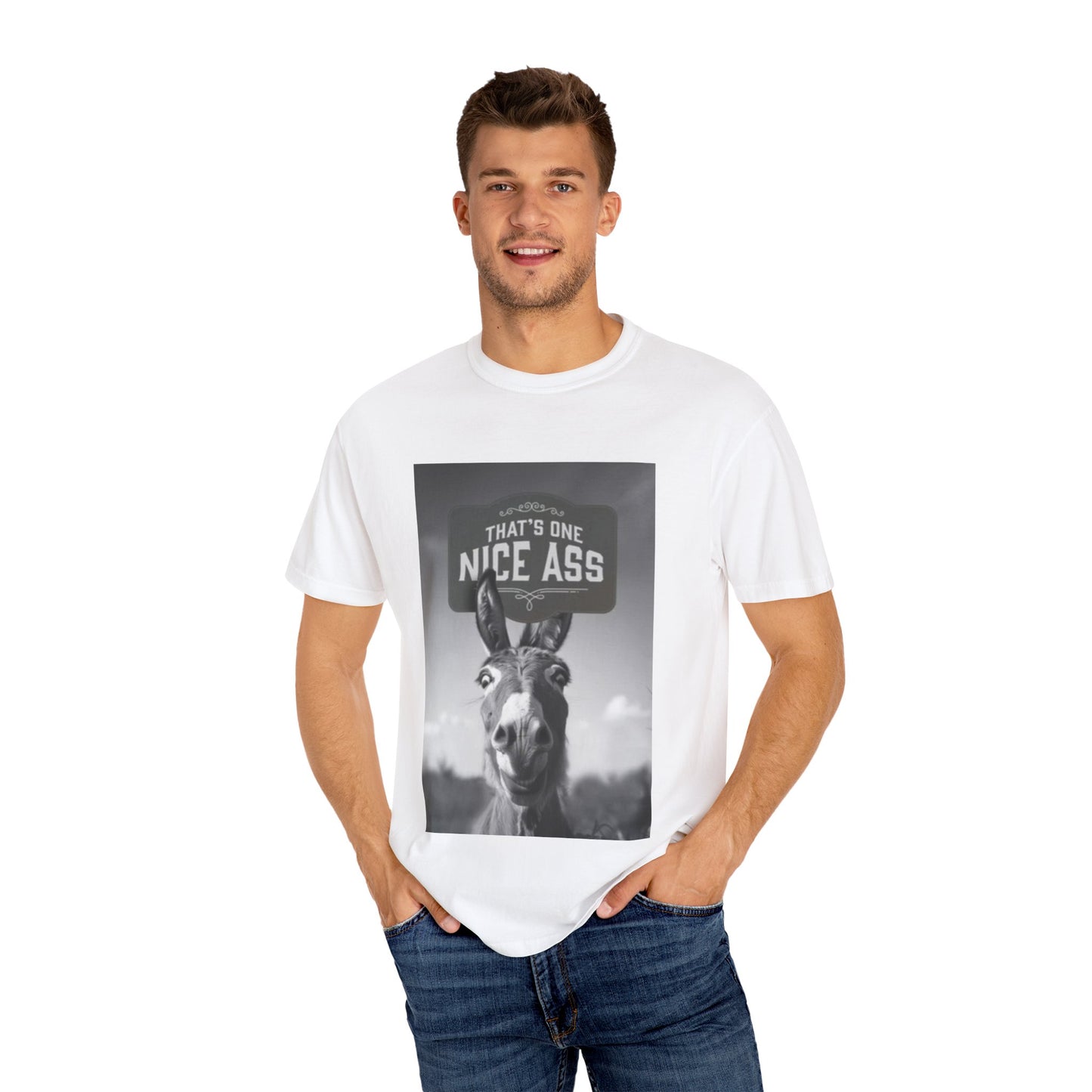Funny Graphic T-Shirt - "That's One Nice Ass" Comedy Tee, Unisex Humor Shirt, Perfect Gift for Animal Lovers, Quirky Casual Wear