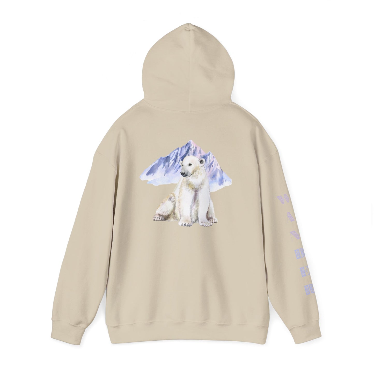 Cozy Polar Bear Nature Hoodie, Unisex Sweatshirt, Perfect for Outdoors, Gift for Animal Lovers, Winter Wear, Everyday Comfort