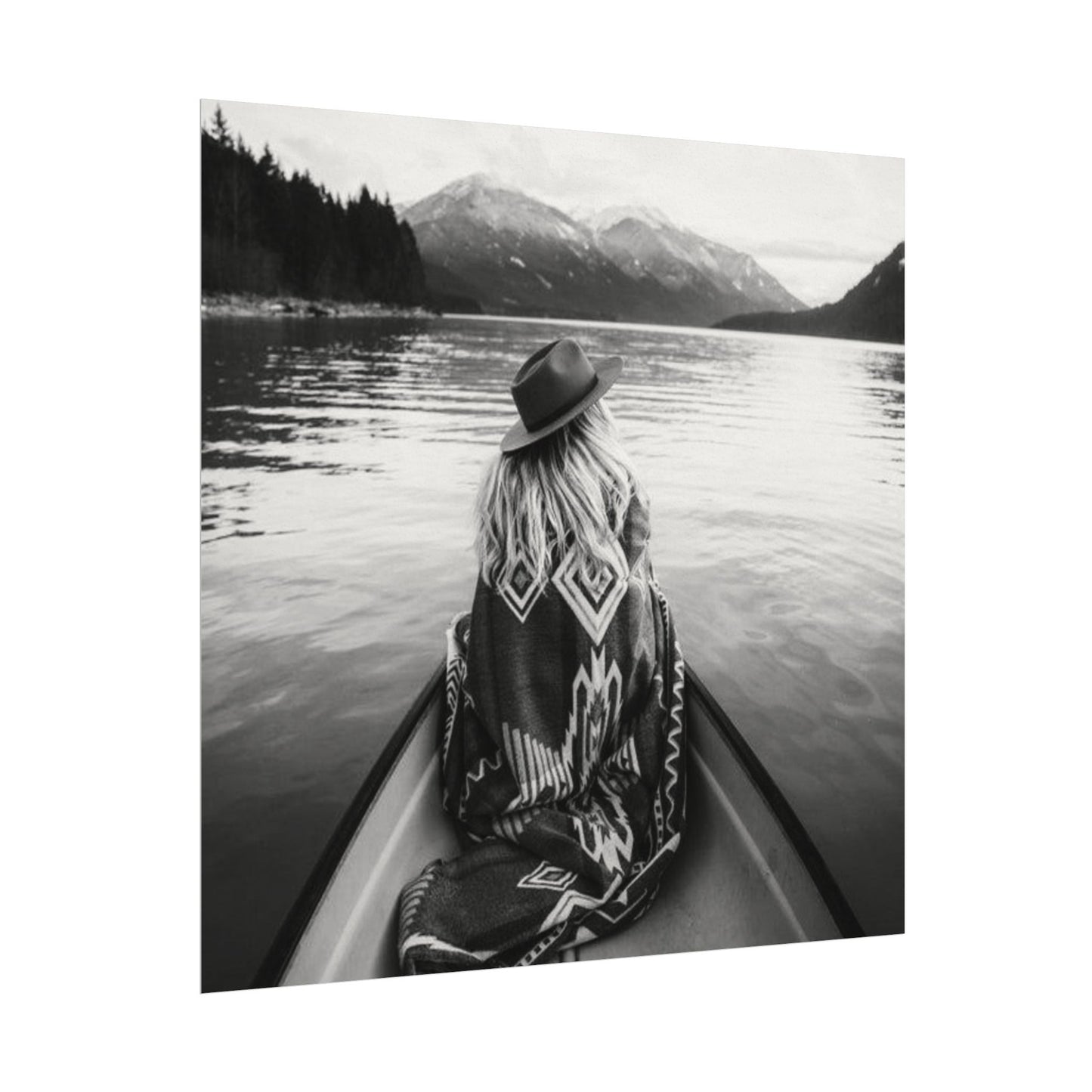 He Leads Me Beside Still Waters – Western Textured Watercolor Matte Posters