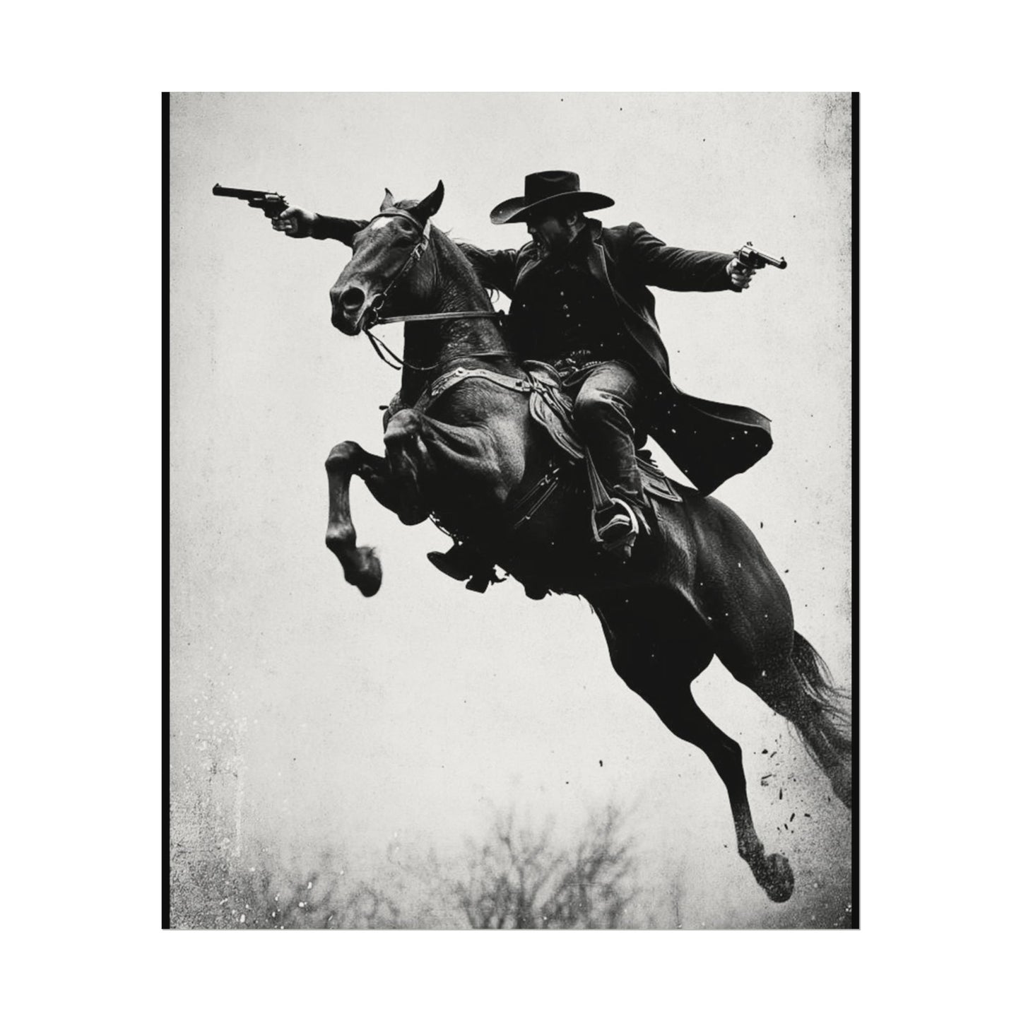 High Noon Pistols  – Western Textured Watercolor Matte Posters