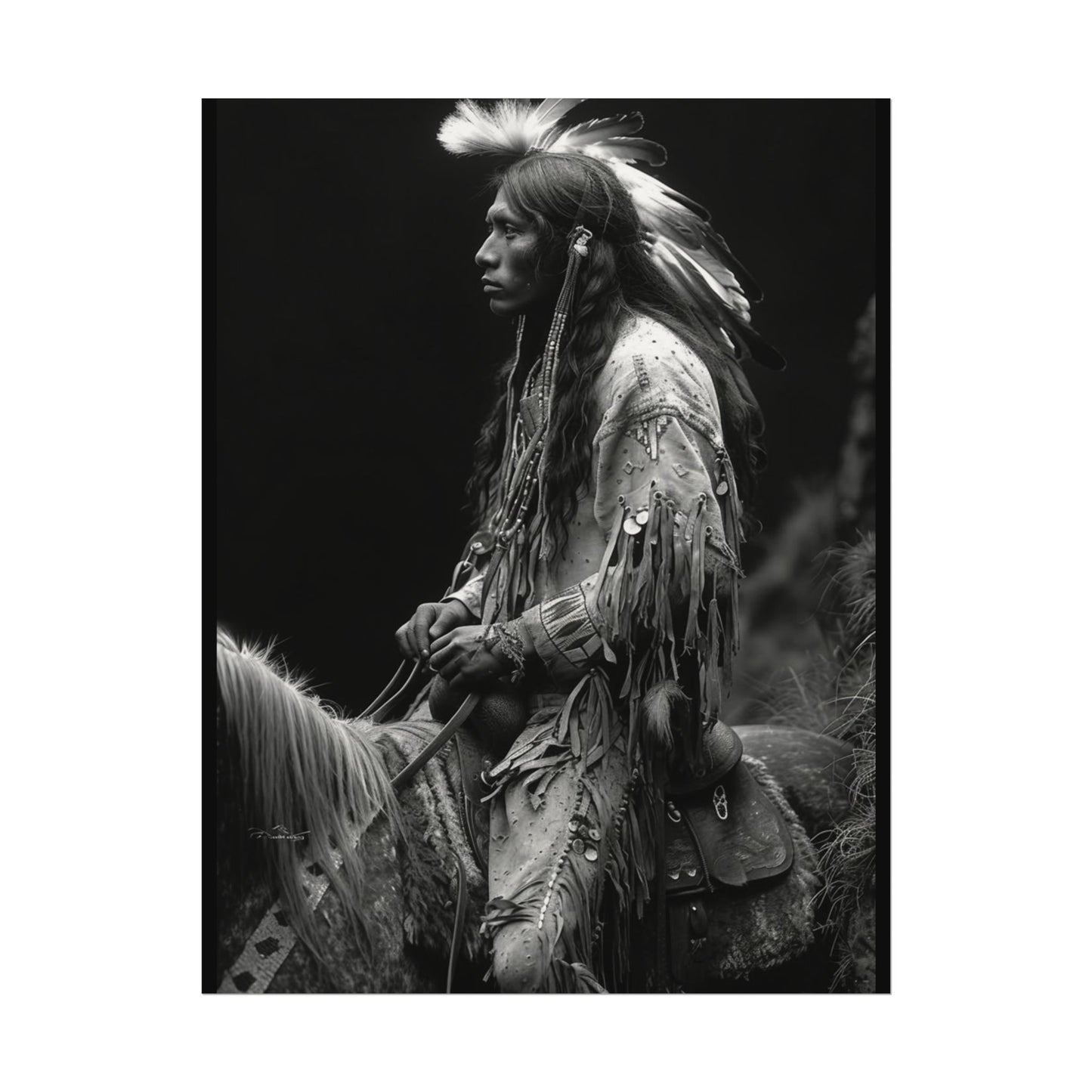 Ghost Rider – Western Textured Watercolor Matte Posters