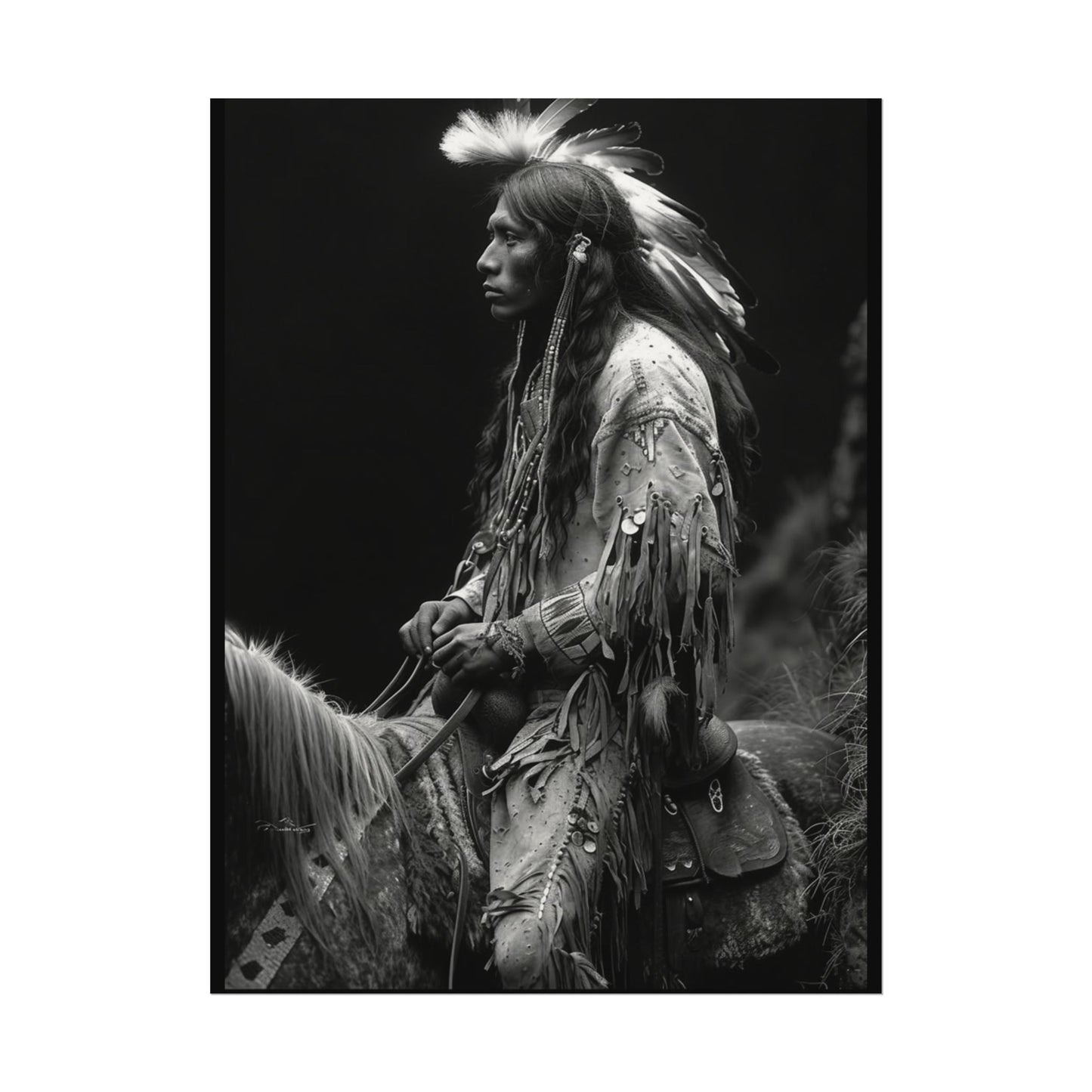 Ghost Rider – Western Textured Watercolor Matte Posters