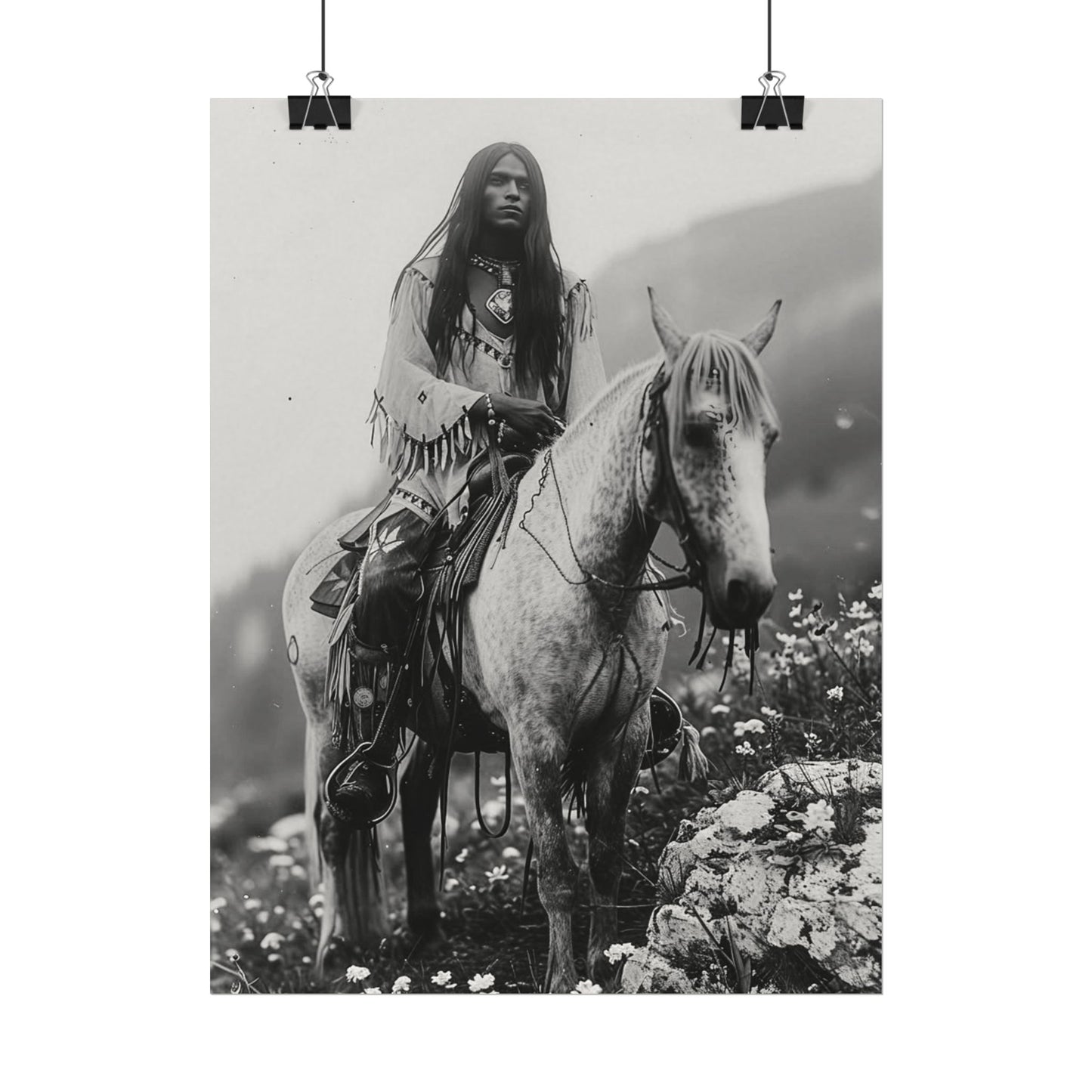 Ancestors Horizon – Western Textured Watercolor Matte Posters
