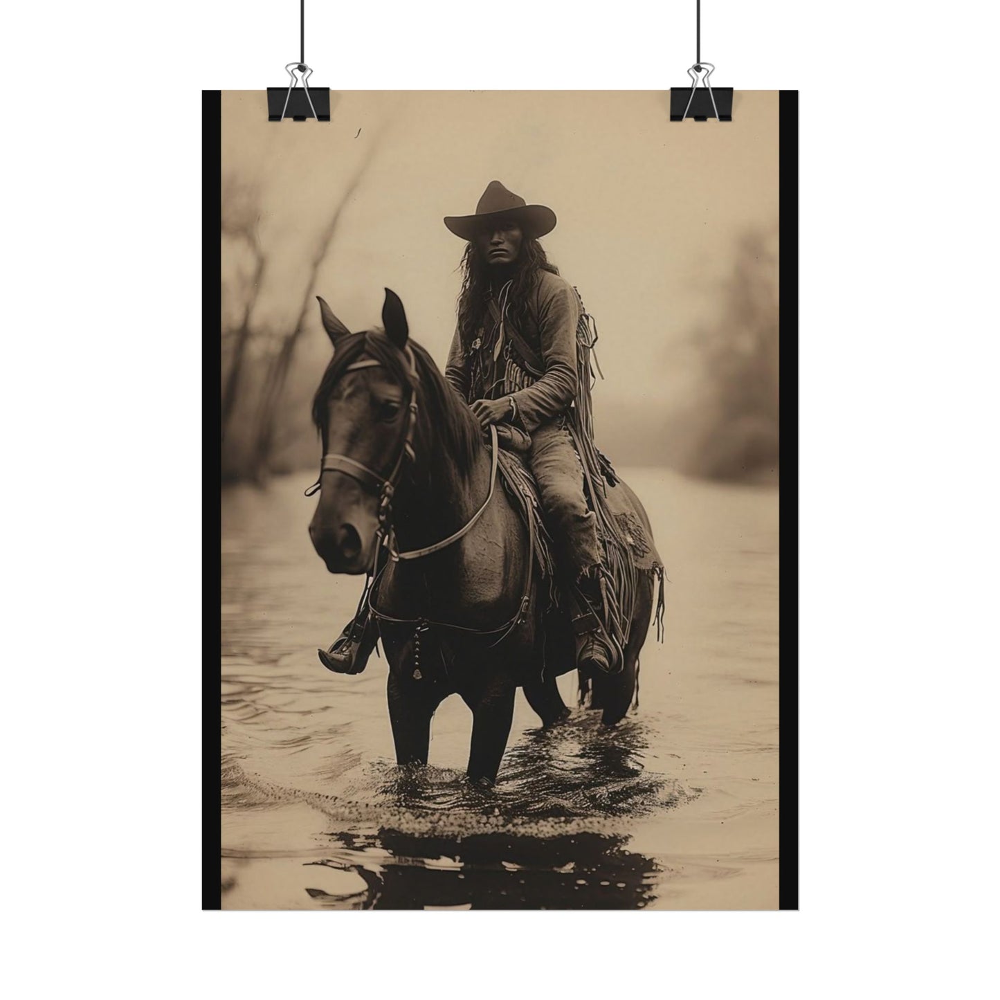 Ripples In Time – Western Textured Watercolor Matte Posters