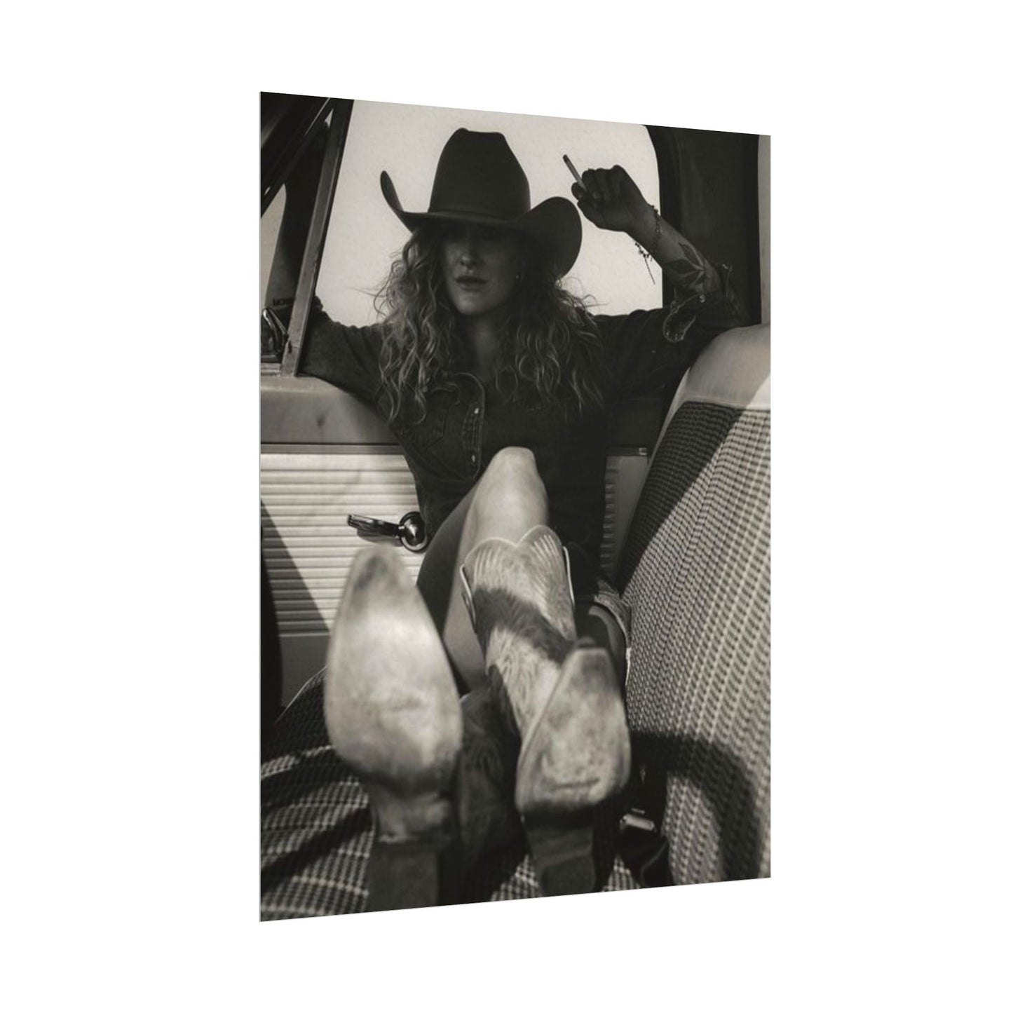 Whiskey Kissed Trouble – Western Textured Watercolor Matte Posters