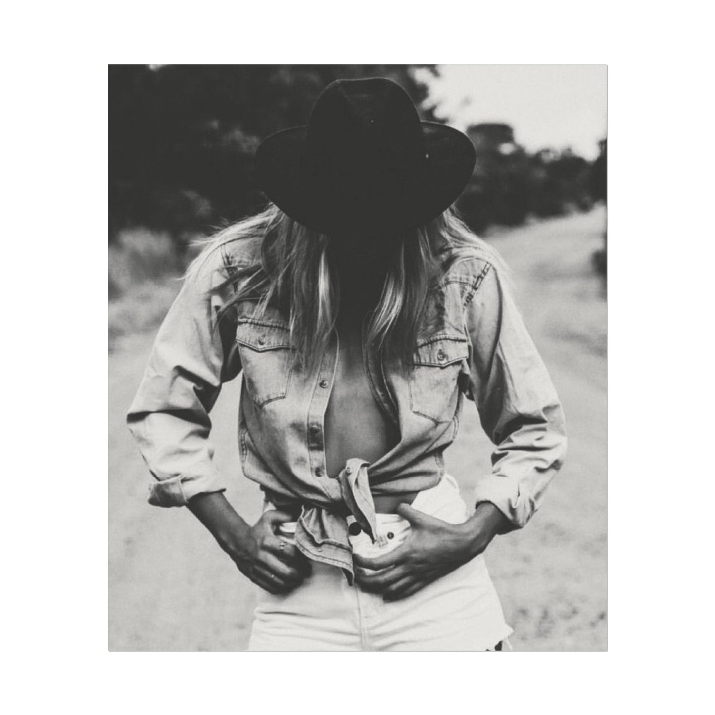 Denim Dreamer– Western Textured Watercolor Matte Posters