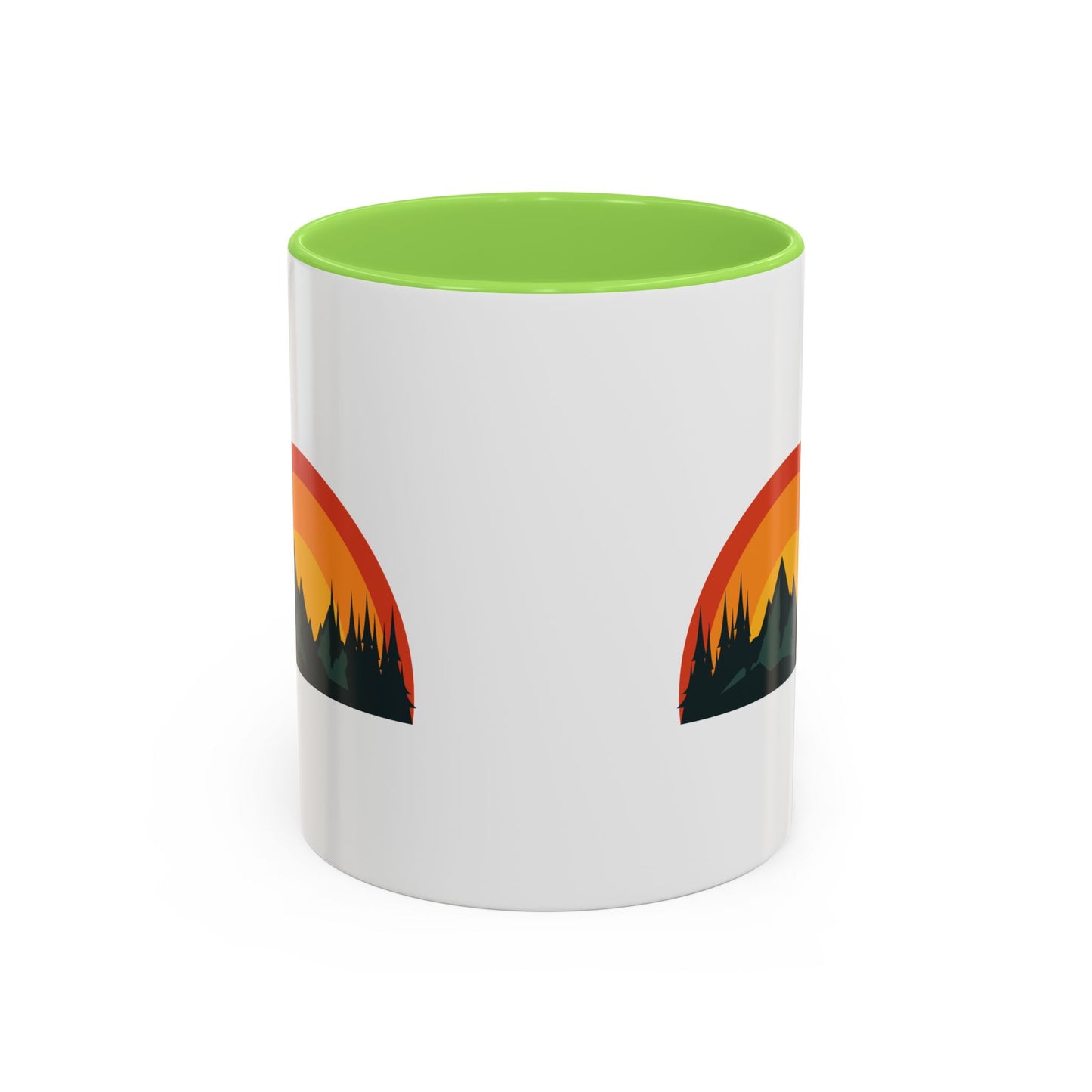 Red, Orange, Yellow Colorful Mountain Sunset Mug, Perfect Gift for Nature Lovers, Cozy Coffee Mug, Campfire Memories, Adventurer's Drinkware