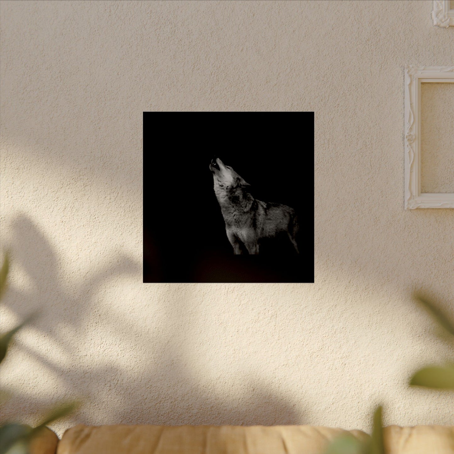 Howling At The Moon– Western Textured Watercolor Matte Posters