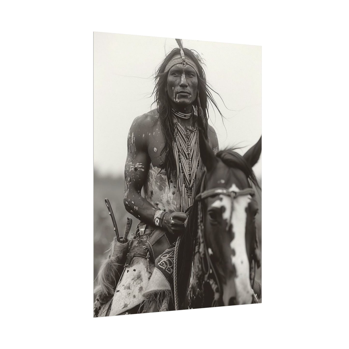 Spirit In The Saddle– Western Textured Watercolor Matte Posters