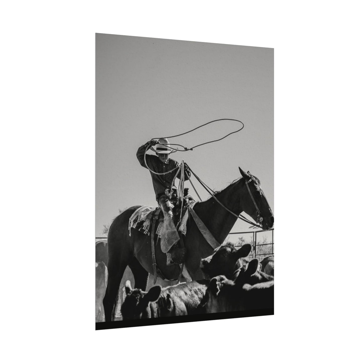 Cowboy Up – Western Textured Watercolor Matte Posters