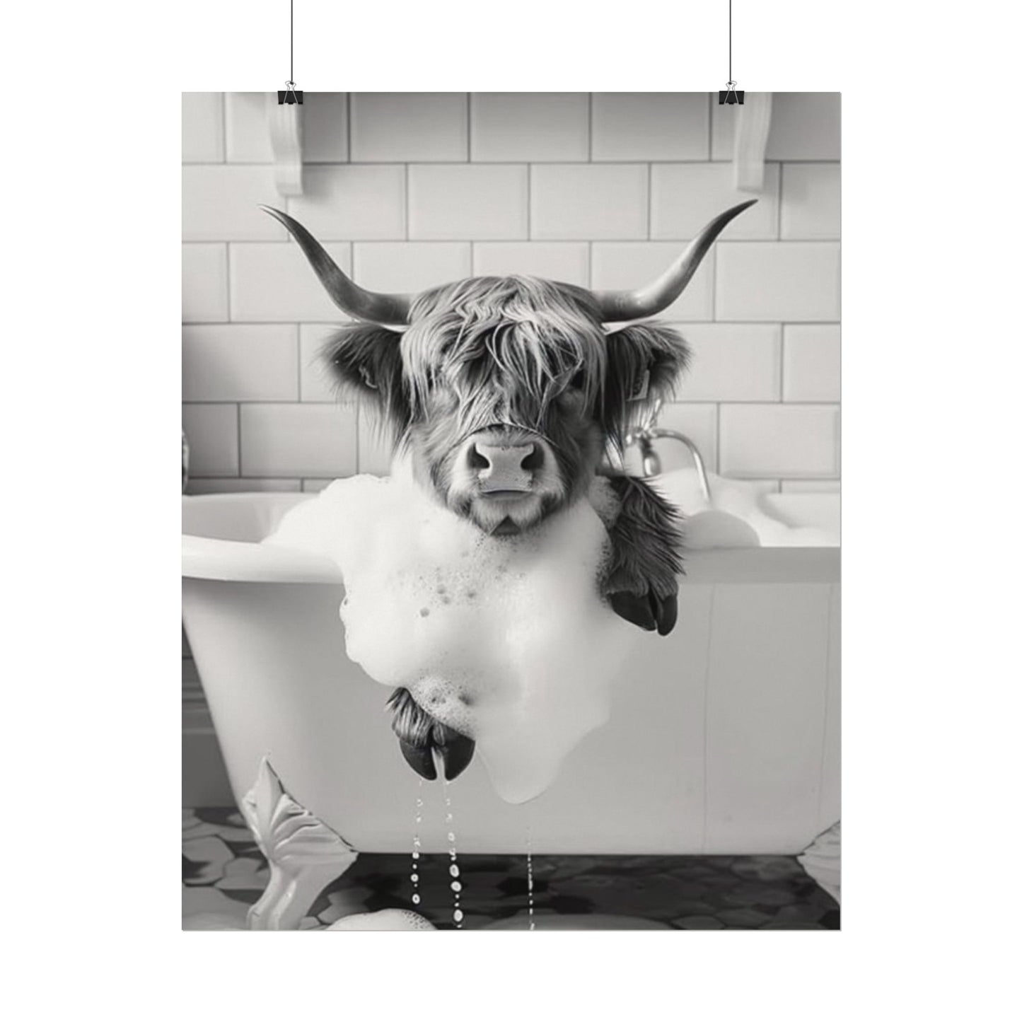 Hoofs & Suds – Western Textured Watercolor Matte Posters