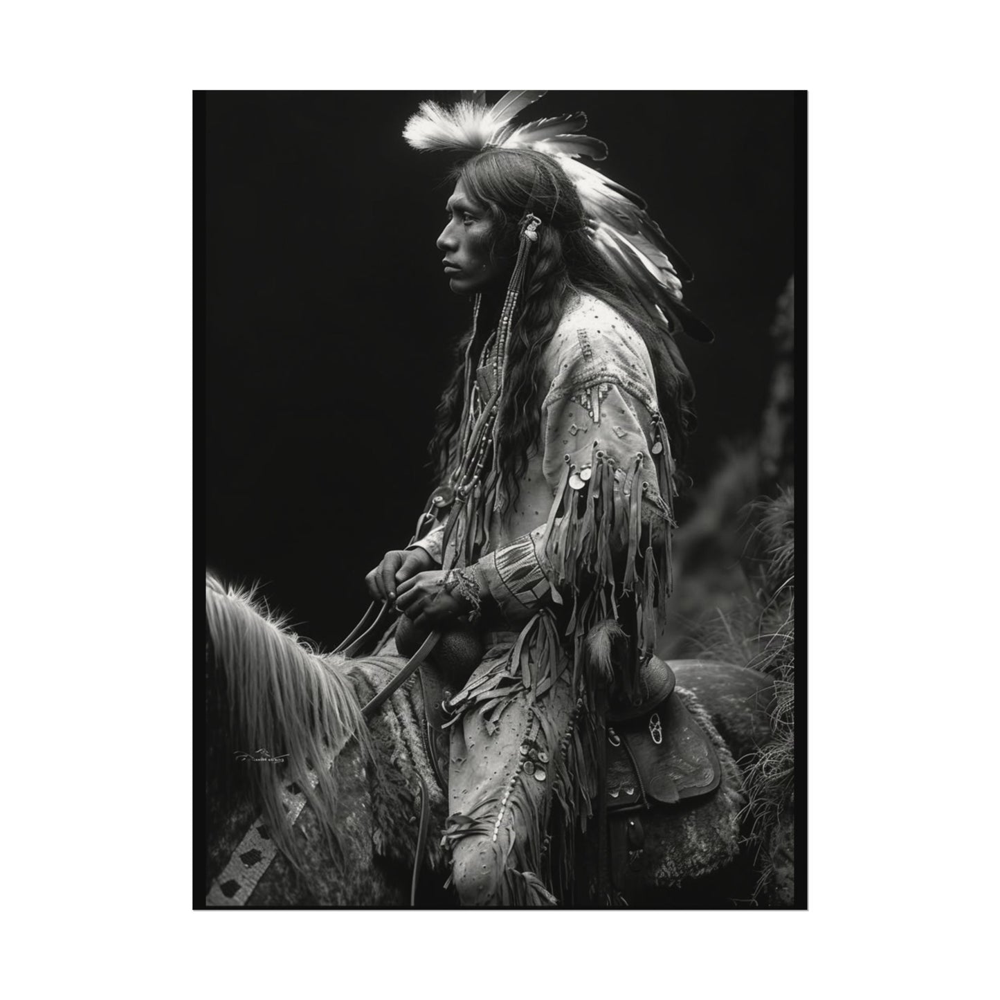 Ghost Rider – Western Textured Watercolor Matte Posters