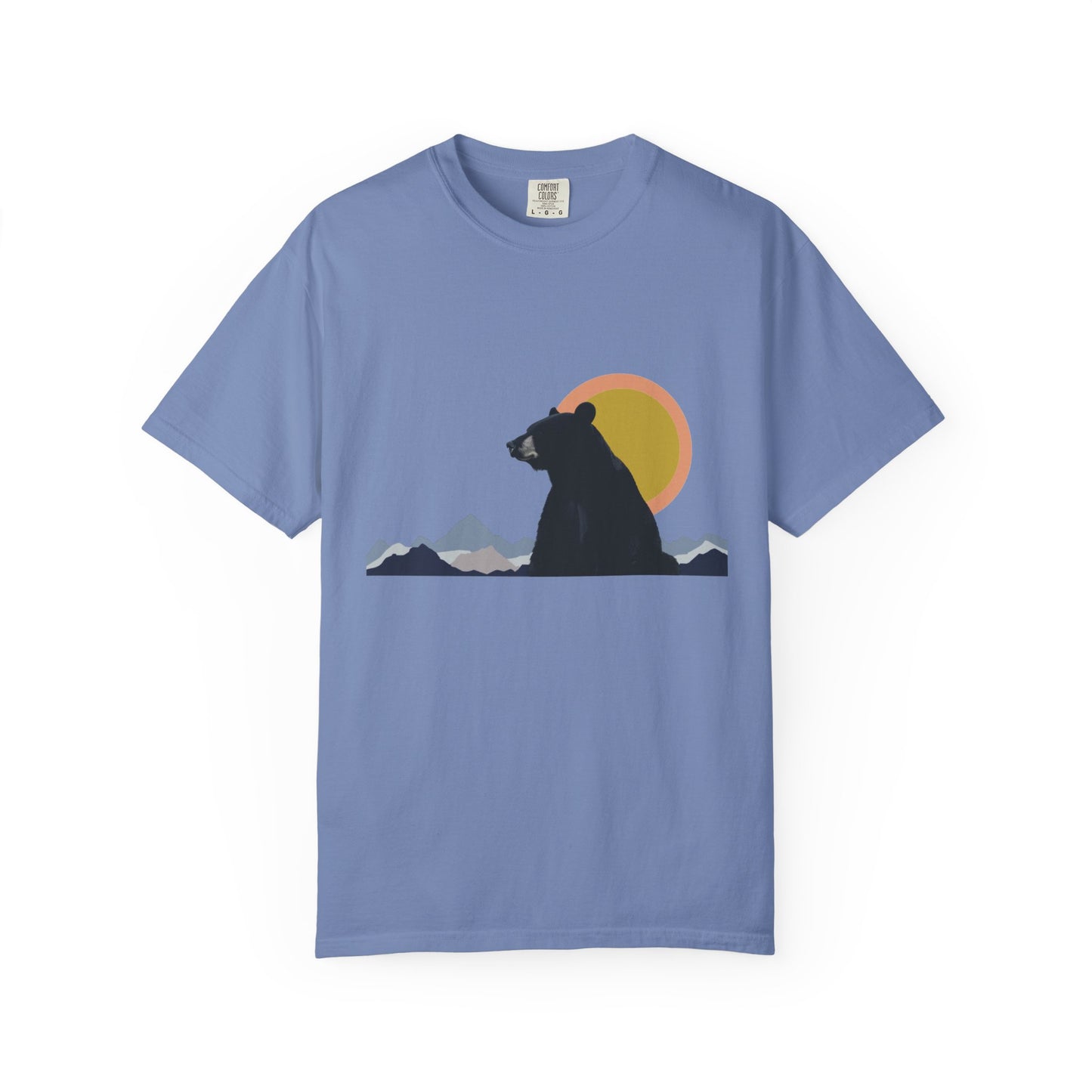 Bear Wildlife Adventure Tee Unisex Garment-Dyed T-shirt, Boho Nature Tee, Camping Shirt, Adventure Apparel, Gift for Wilderness Lovers