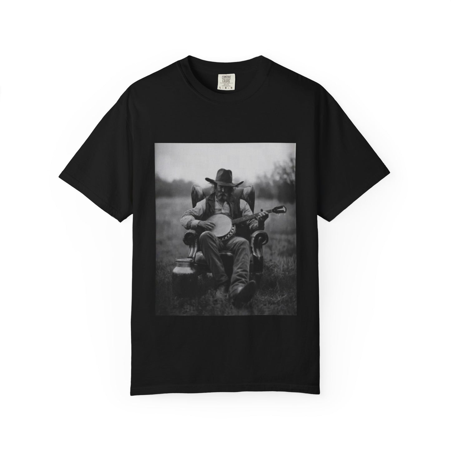 Outlaw Heritage Tee Unisex Garment-Dyed T-shirt, Black & White, Vintage Western, Western lover gifts