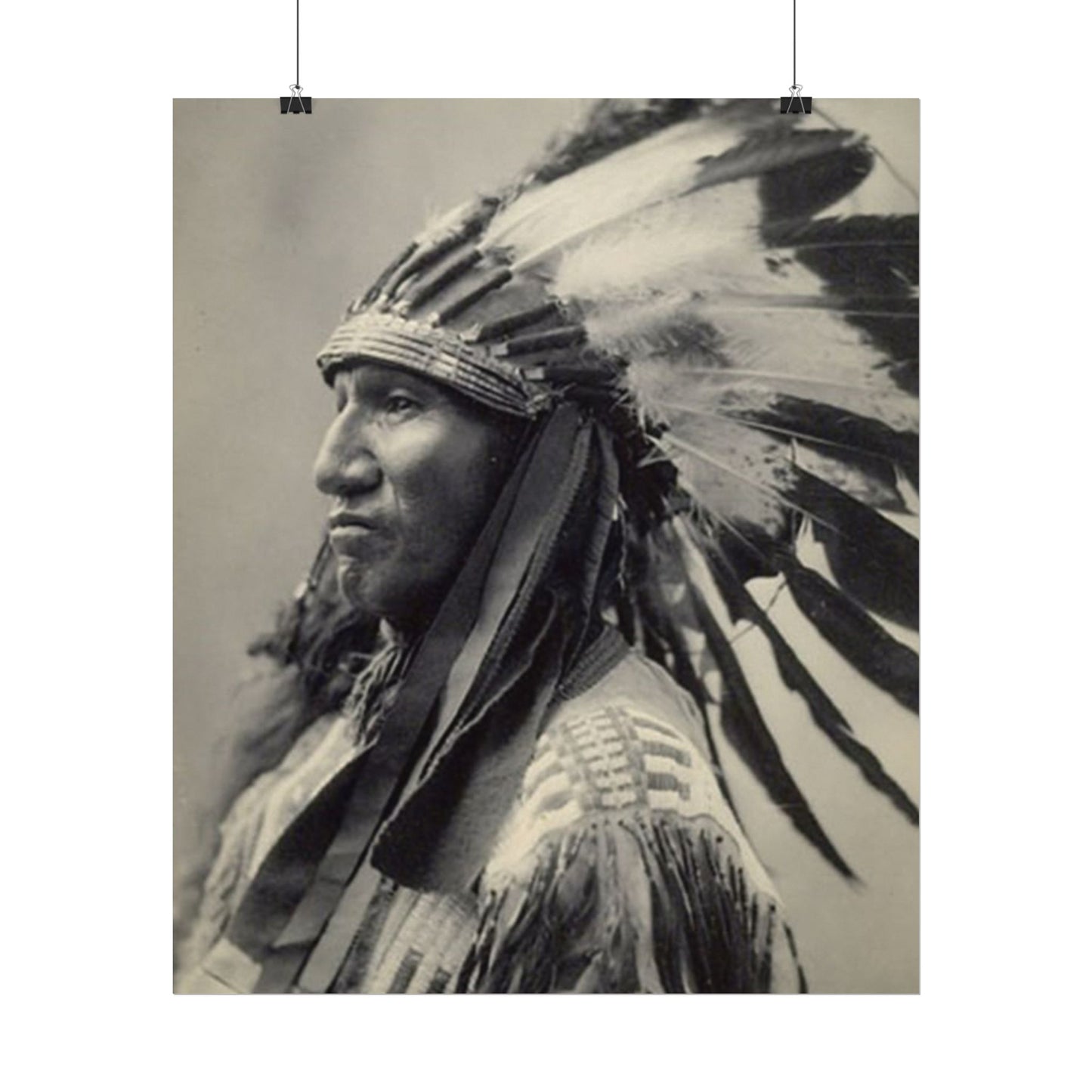 Black Rock Sioux – Western Textured Watercolor Matte Posters