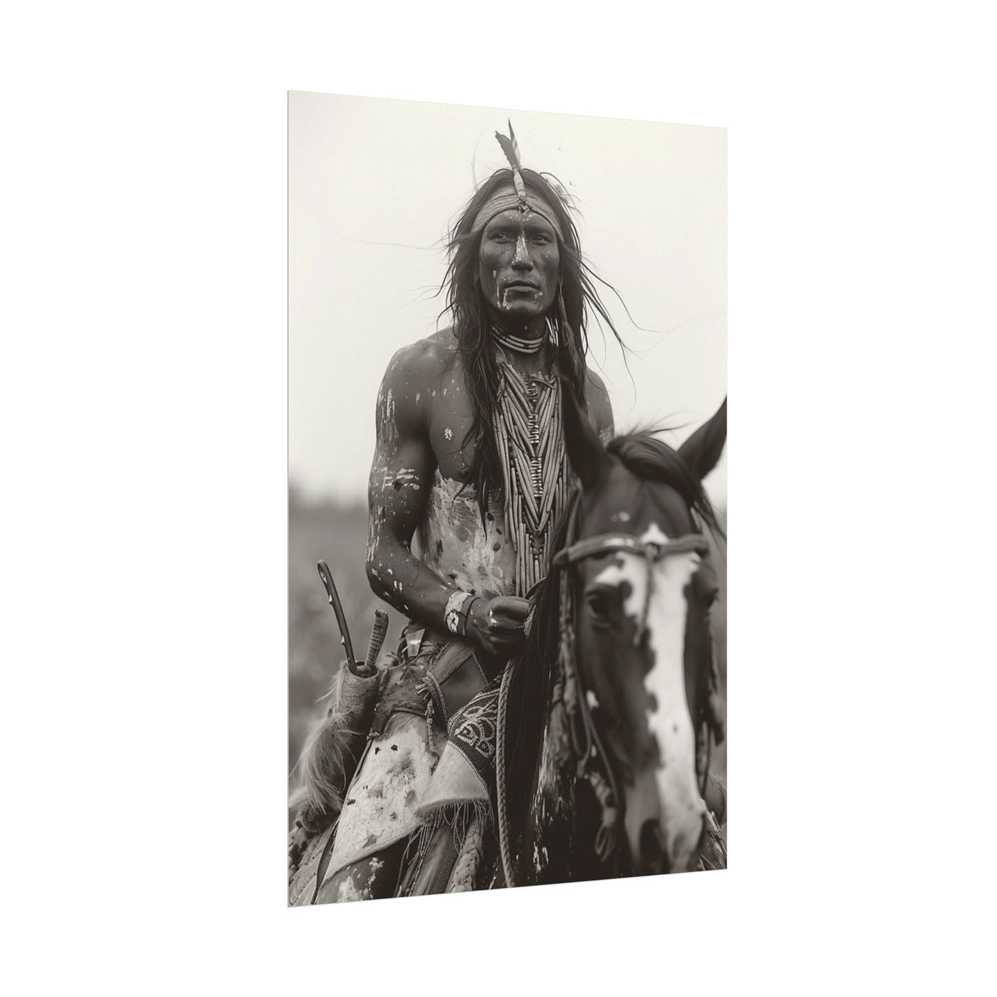 Spirit In The Saddle– Western Textured Watercolor Matte Posters