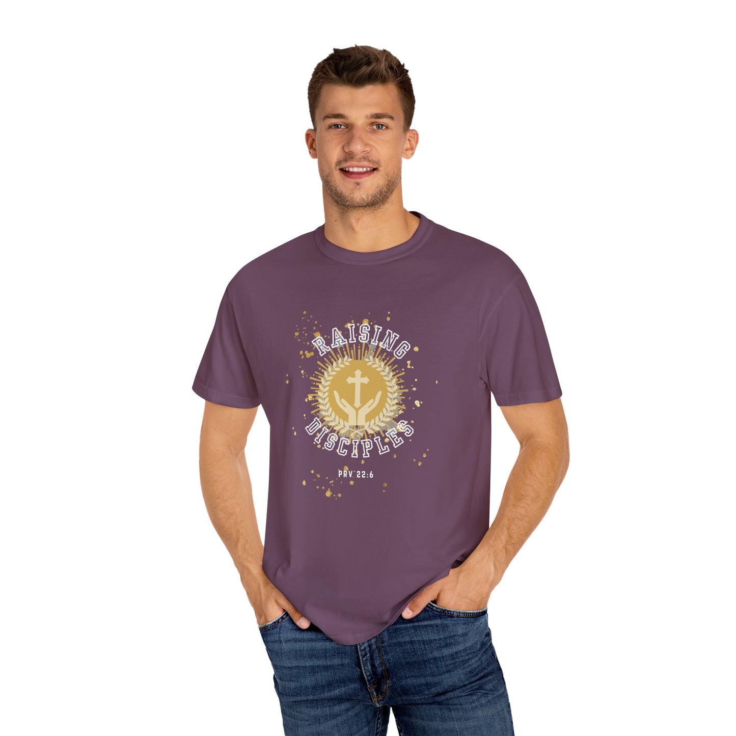 Spiritual Sunrise Unisex Garment-Dyed T-shirt, Faith-Based Apparel, Inspirational Gift, Casual Wear, Church Event, Everyday Comfort