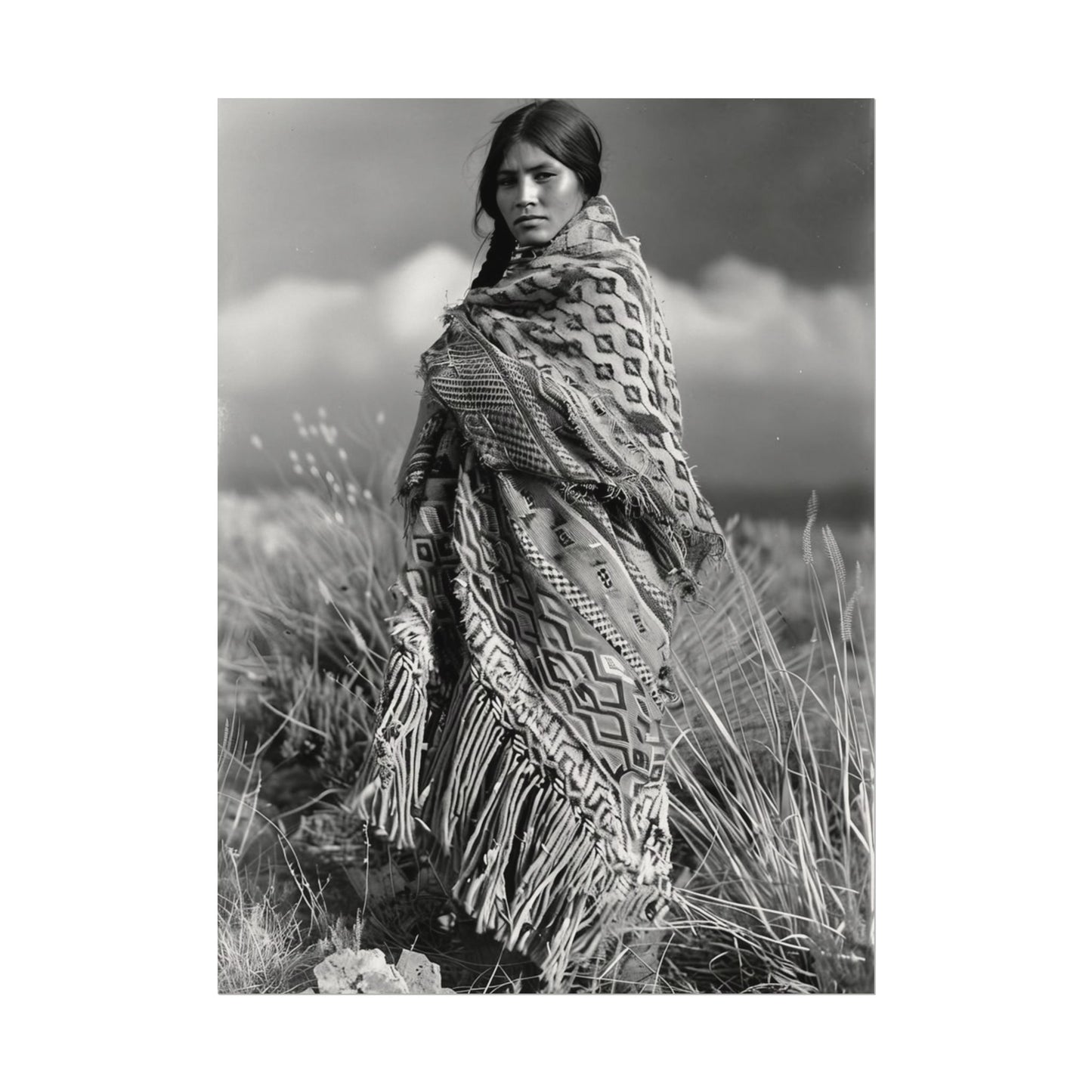 The Wind Calls Her By Name – Western Textured Watercolor Matte Posters