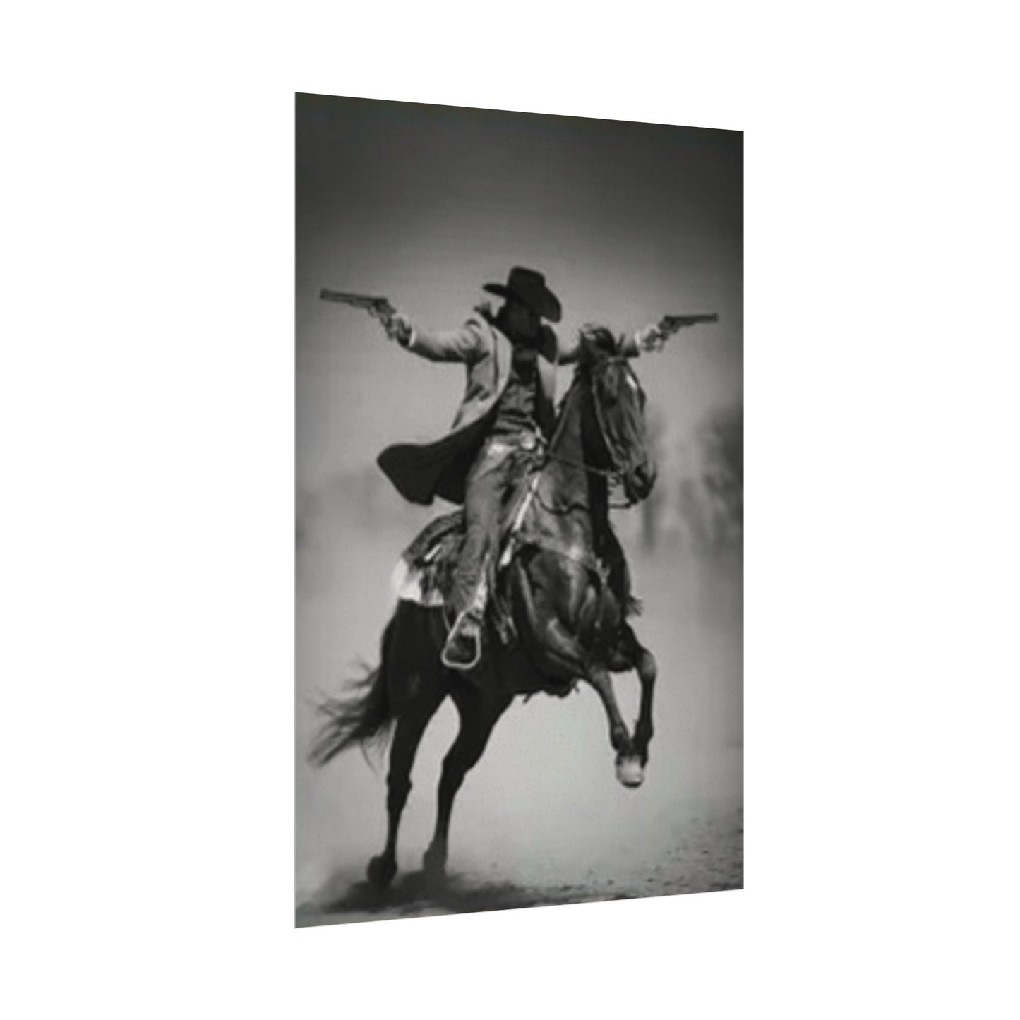 Smoke & Spurs – Western Textured Watercolor Matte Posters