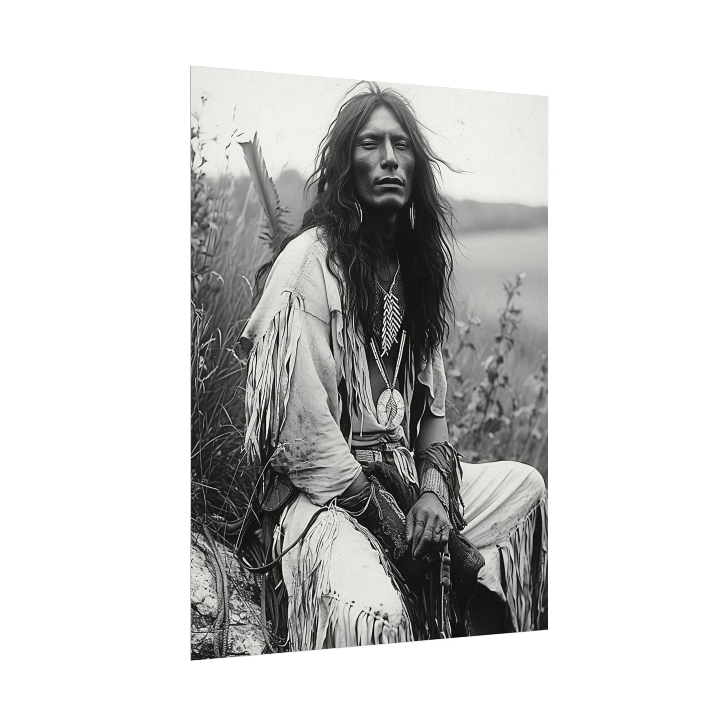 Mother Earths Guardian – Western Textured Watercolor Matte Posters