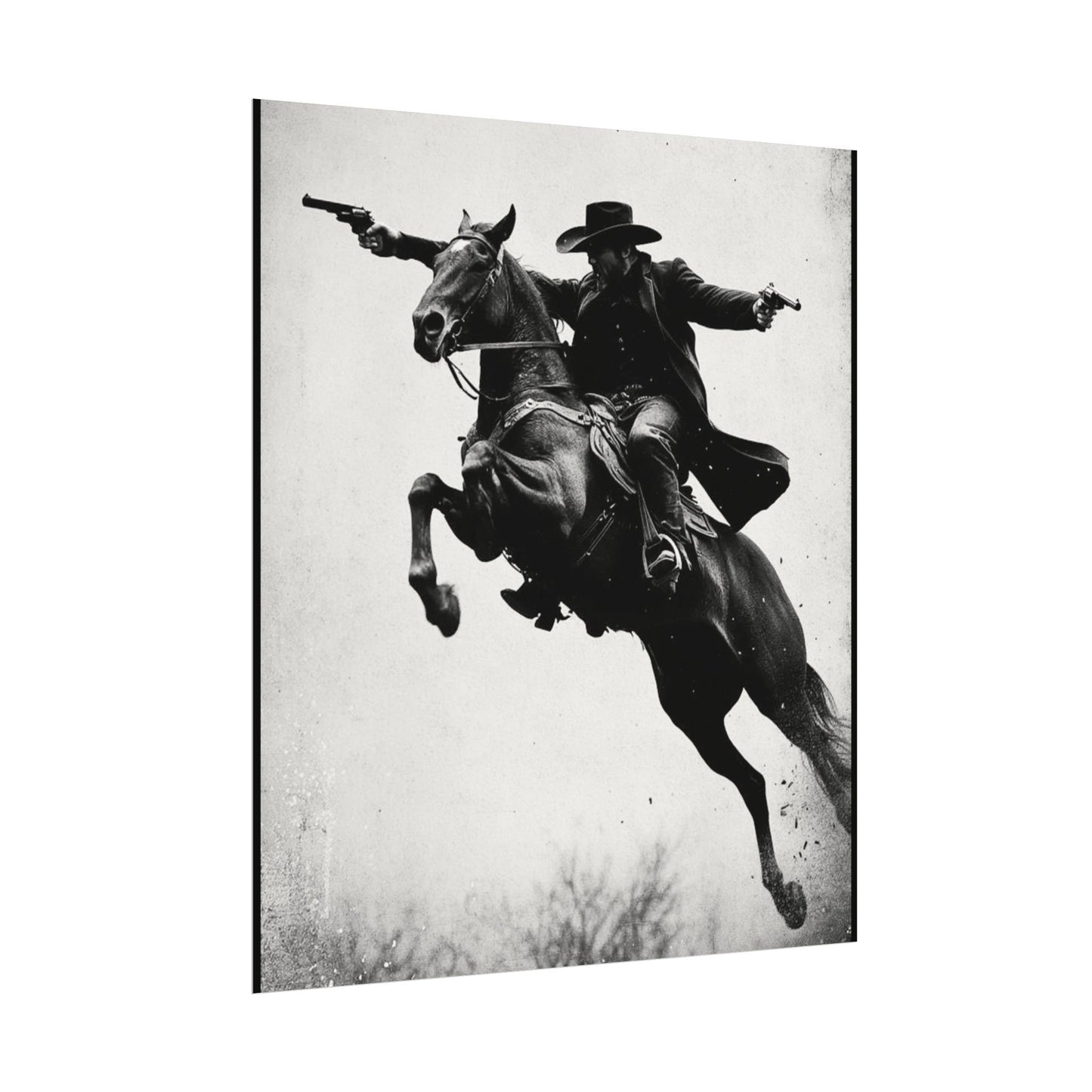 High Noon Pistols  – Western Textured Watercolor Matte Posters