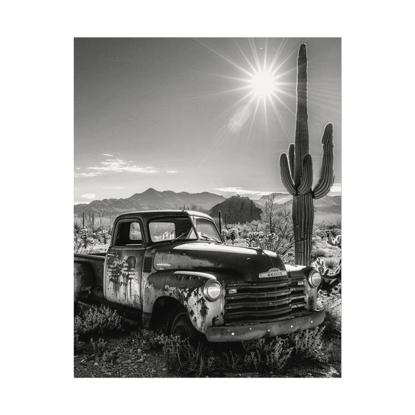 Deserted Wasteland – Western Textured Watercolor Matte Posters