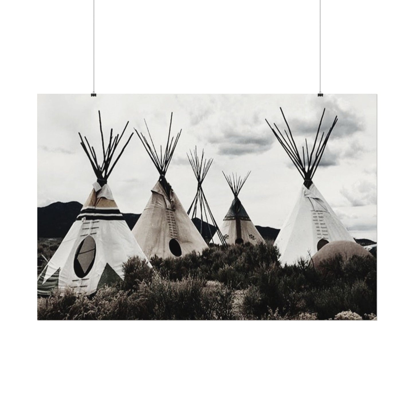 Echos Of The Plains– Western Textured Watercolor Matte Posters