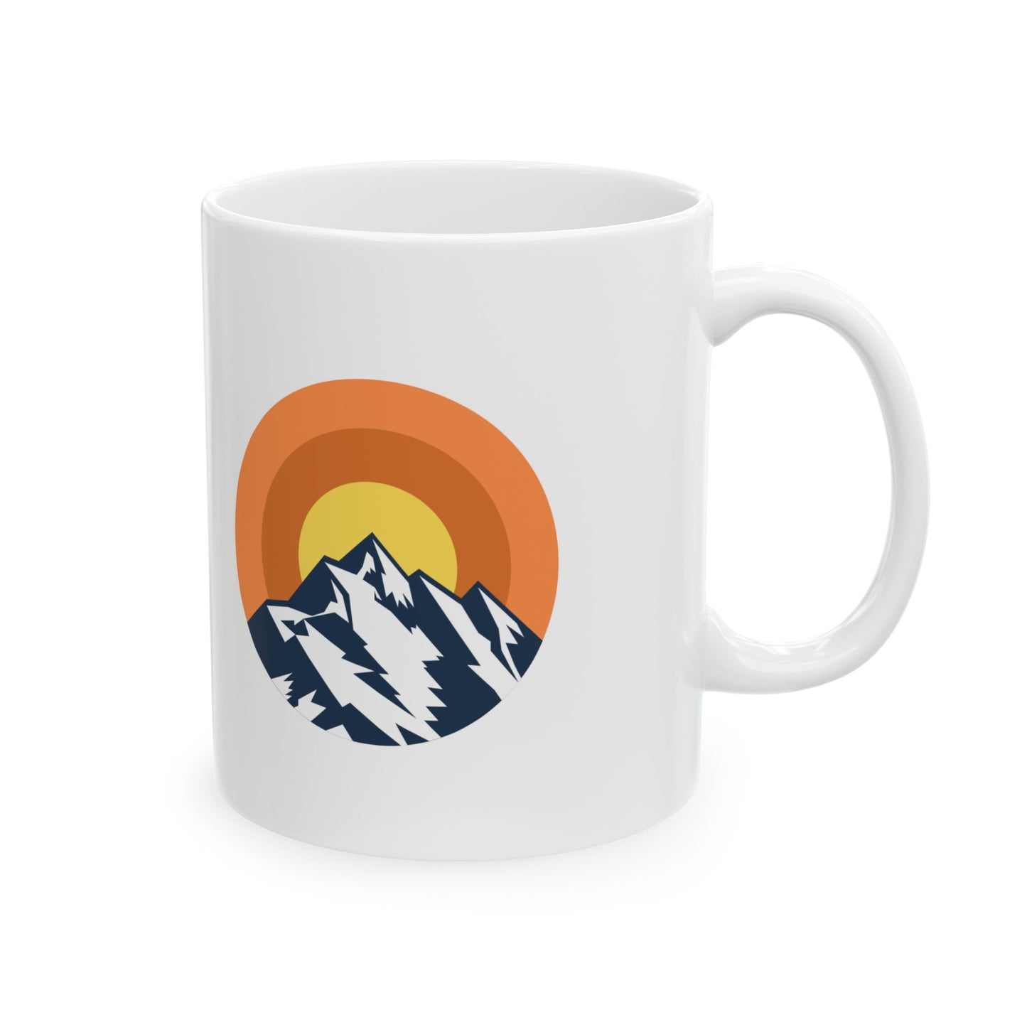 Mountain Sunset Ceramic Mug, Coffee Lover Gift, Nature Mug, Hiking Adventure Mug, Cozy Home Decor, Travel Mug