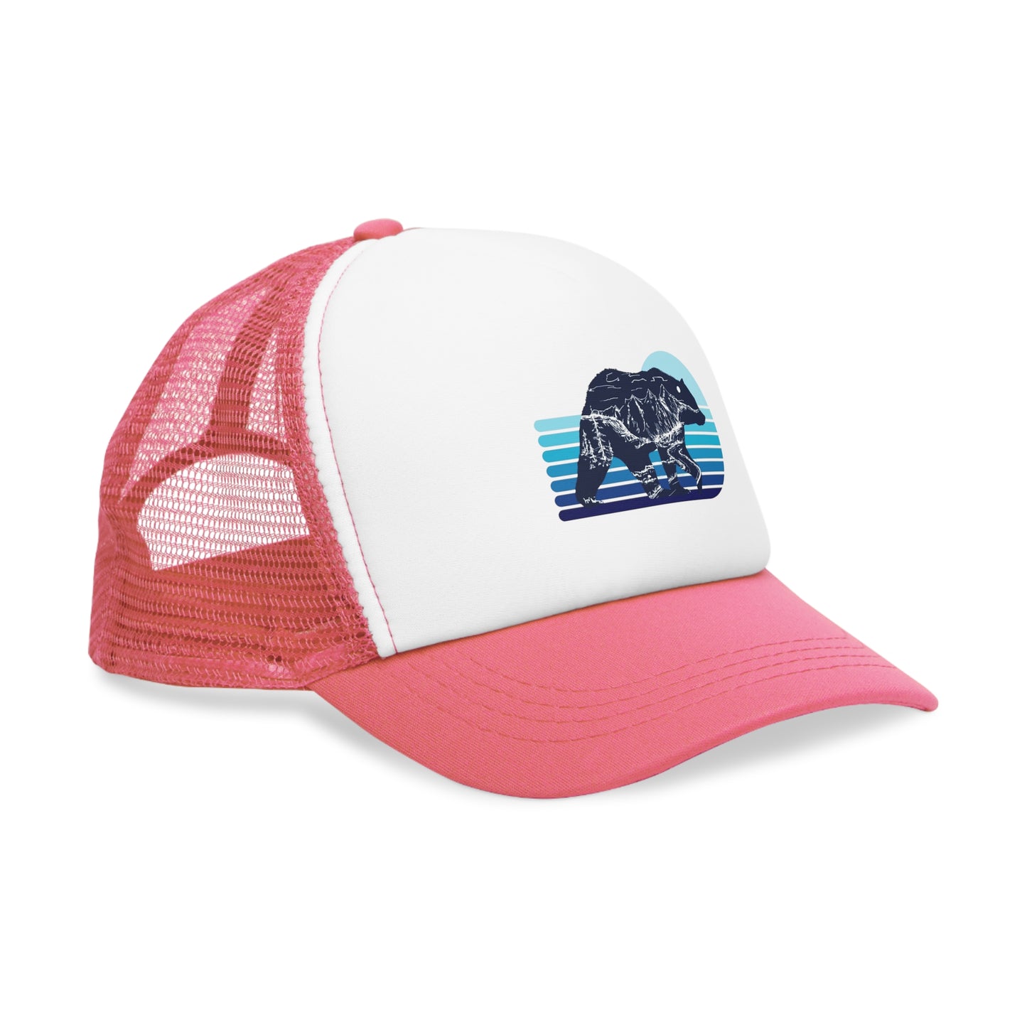 Blue Bear Sunset, Retro Trucker Hat, His & Her Nature Lovers Gifts , Outdoor Accessory, Beer Lover Gift, Summer BBQ Essential